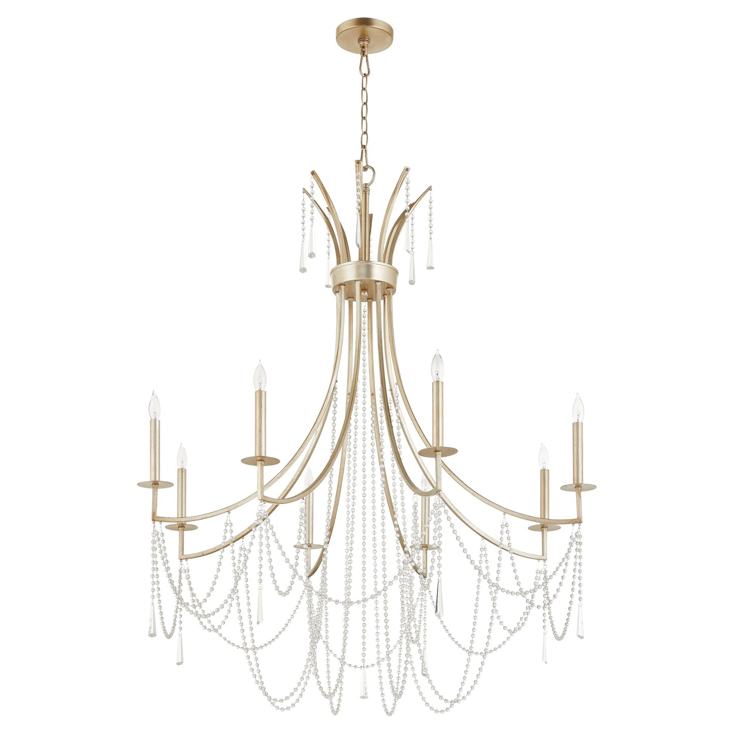 Quorum Malin 628-8-60 Chandelier - Antique Silver