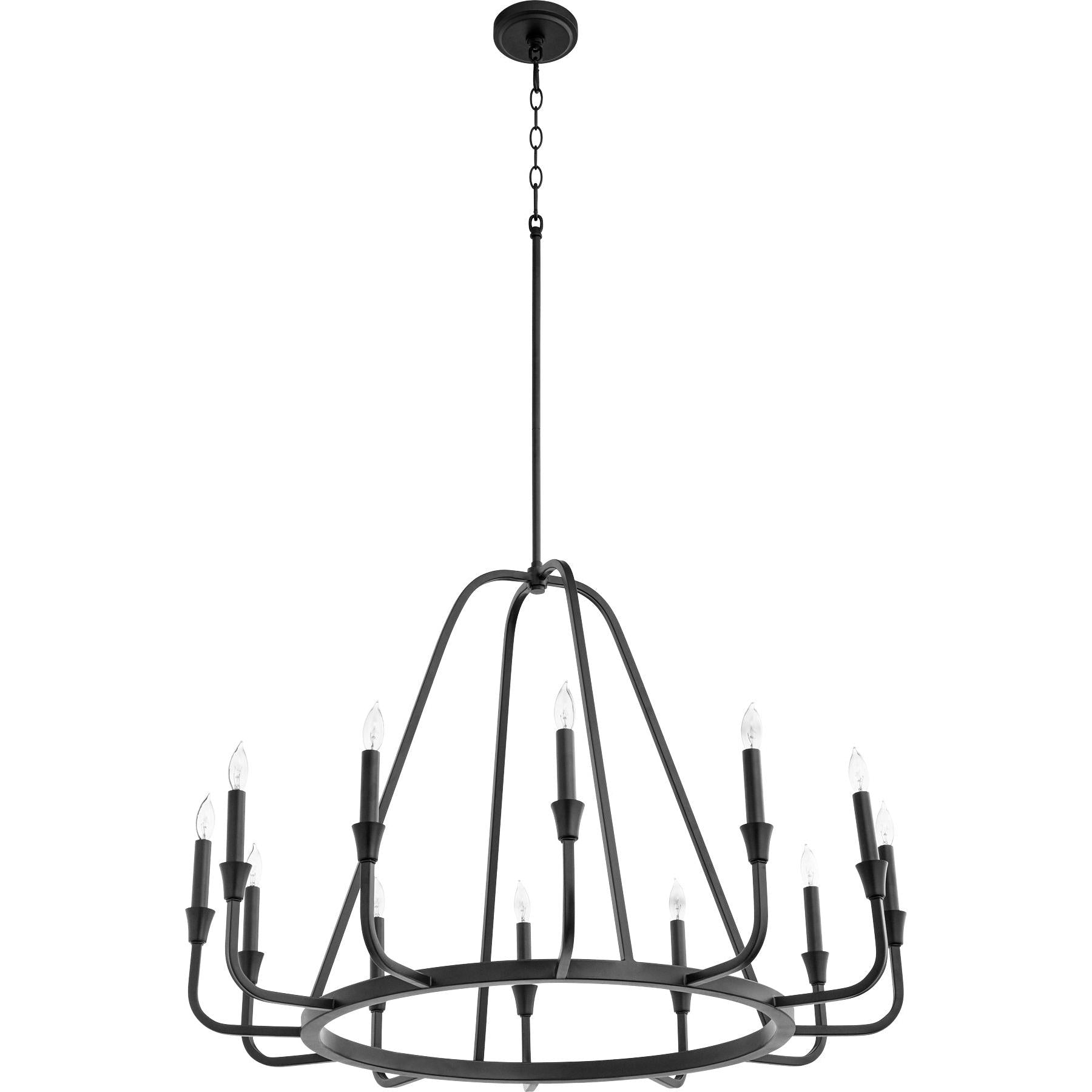 Quorum Marquee 6314-12-69 Chandelier - Textured Black