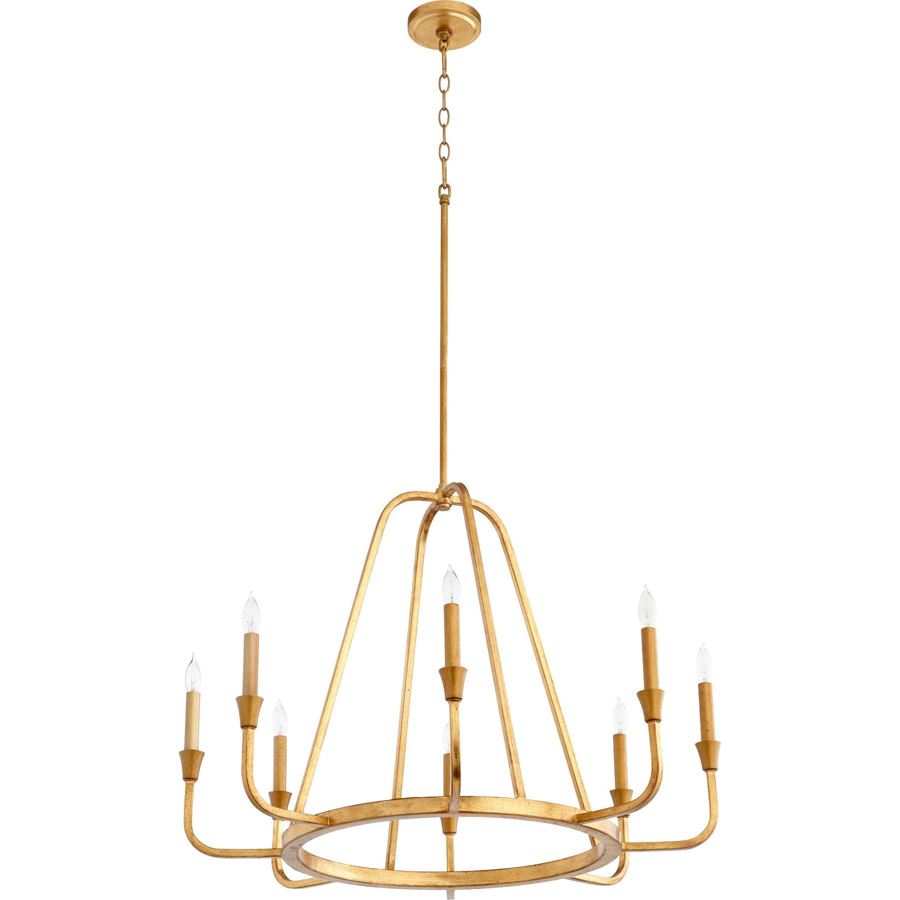 Quorum Marquee 6314-8-74 Chandelier - Gold Leaf