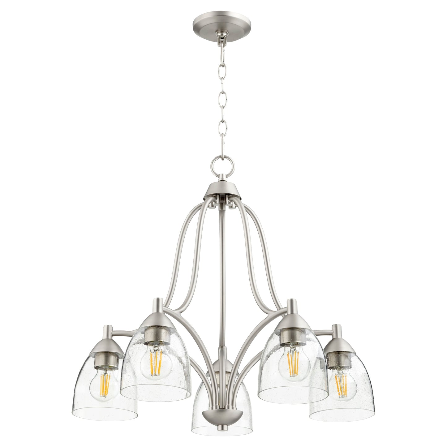 Quorum Barkley 6369-5-265 Nook - Satin Nickel W/ Clear/seeded