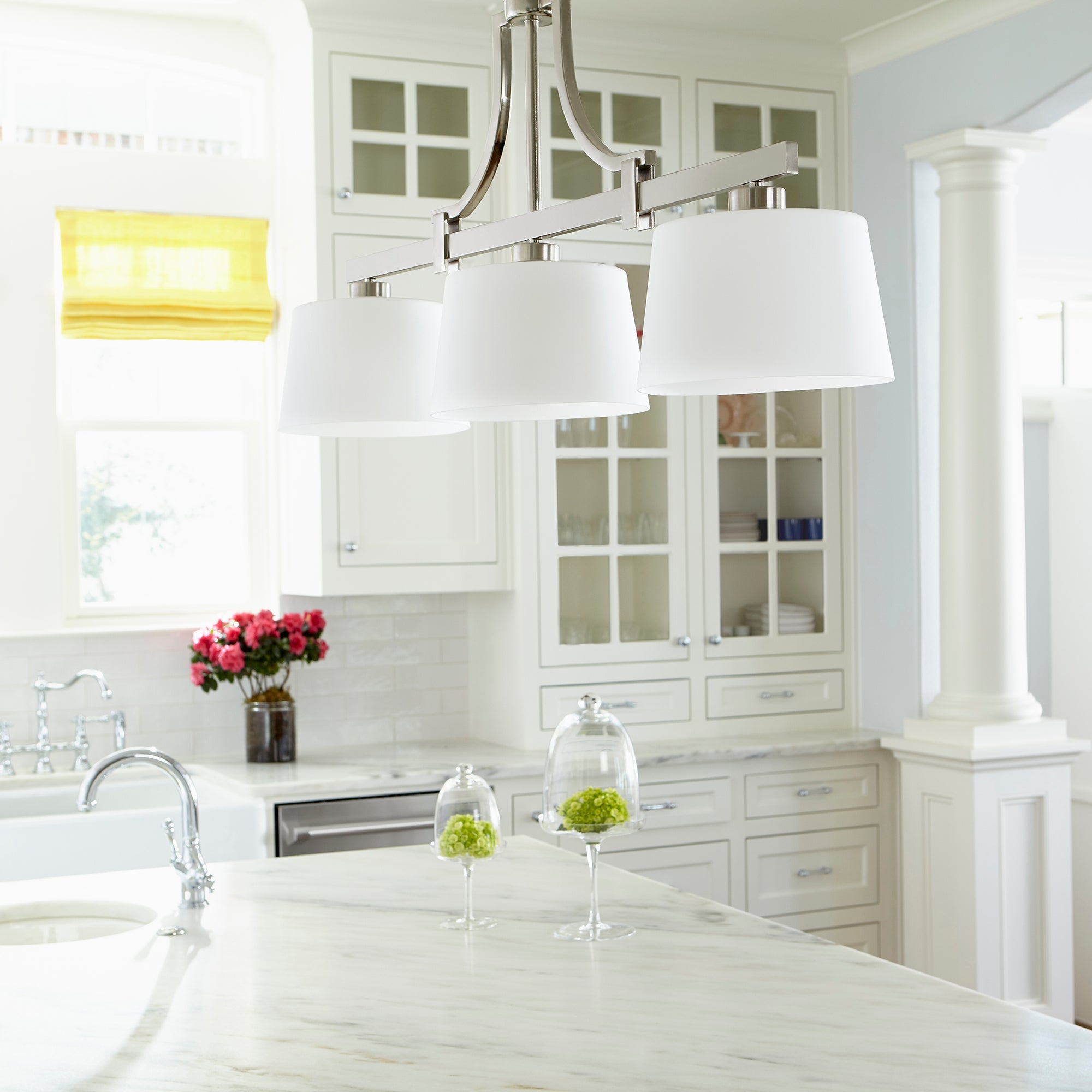 Quorum Lancaster 6507-3-65 Island Light - Satin Nickel