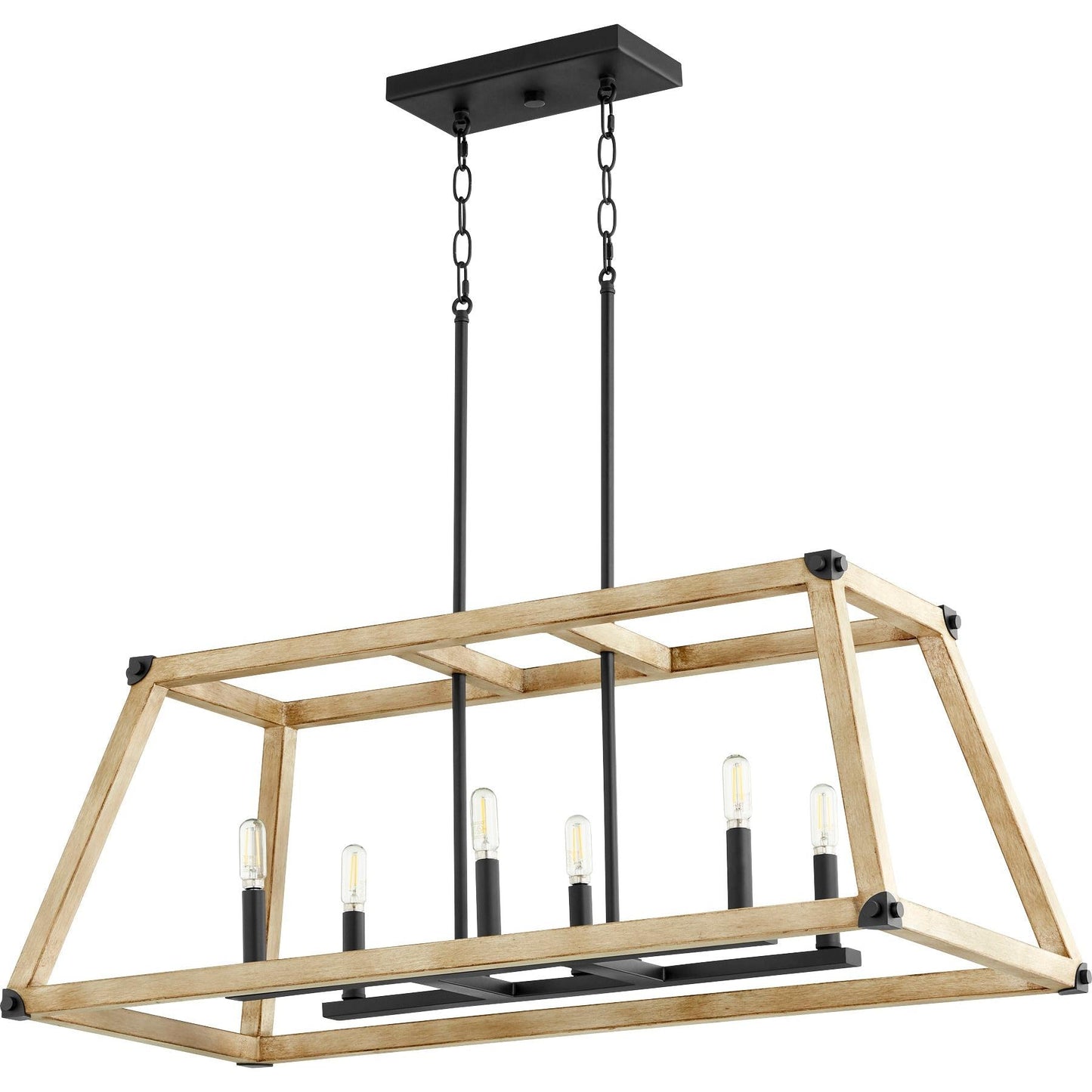 Quorum Alpine 6589-6-69 Entry - Textured Black W/ Driftwood Finish