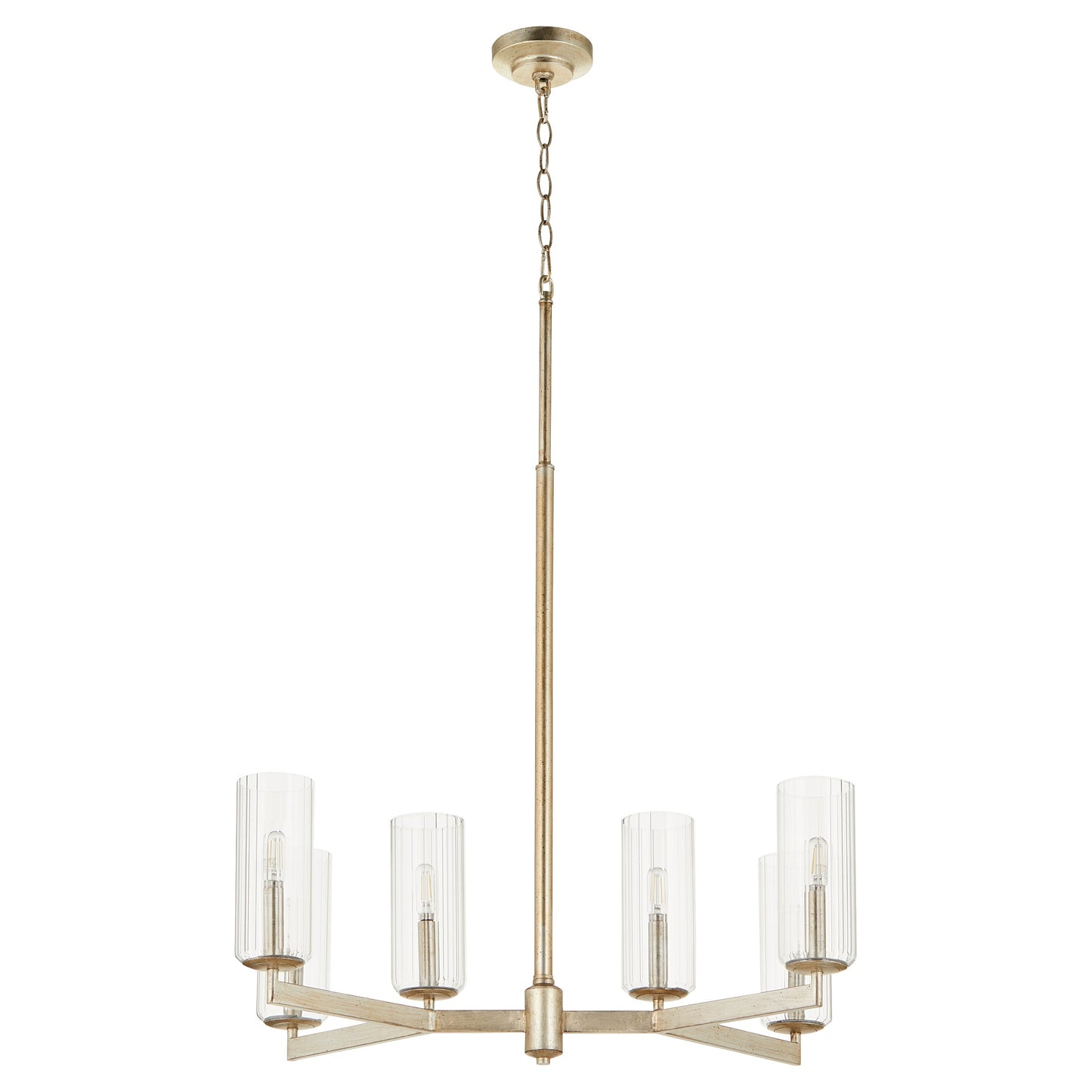 Quorum Merrick 674-6-60 Chandelier - Aged Silver Leaf