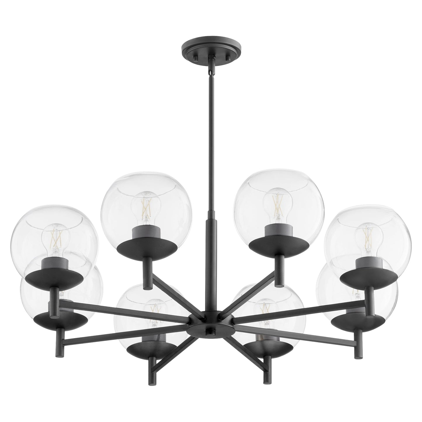 Quorum Lyon 678-8-59 Chandelier - Matte Black