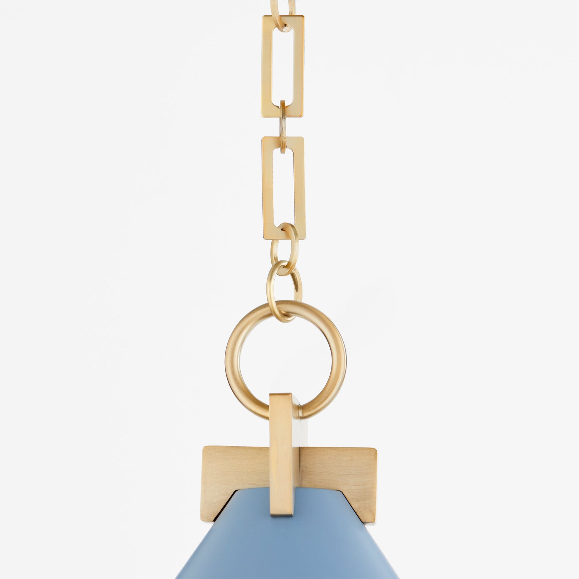 Quorum Jackson 68-16-1280 Pendant - Blue W/ Aged Brass