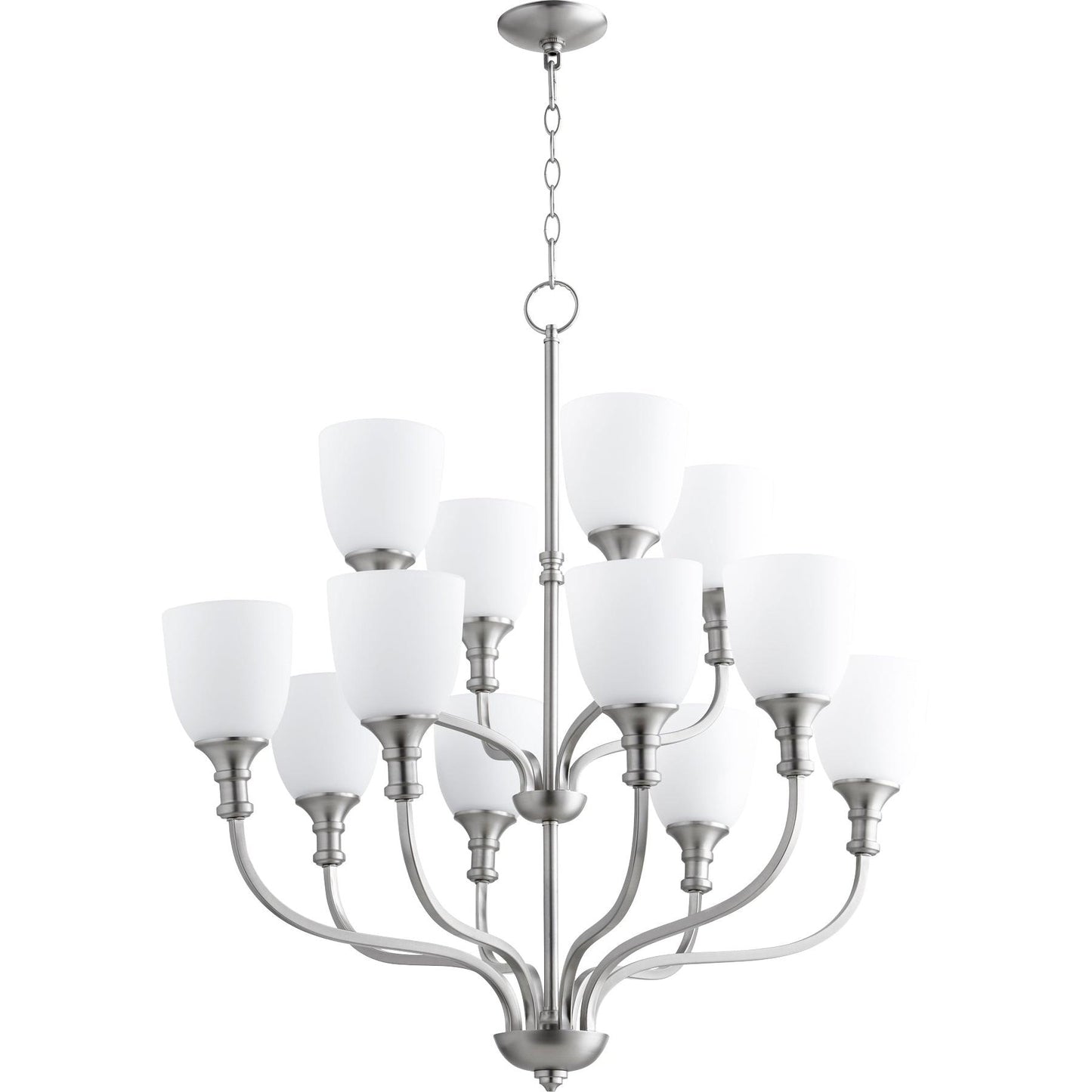 Quorum Richmond 6811-12-65 Chandelier - Satin Nickel