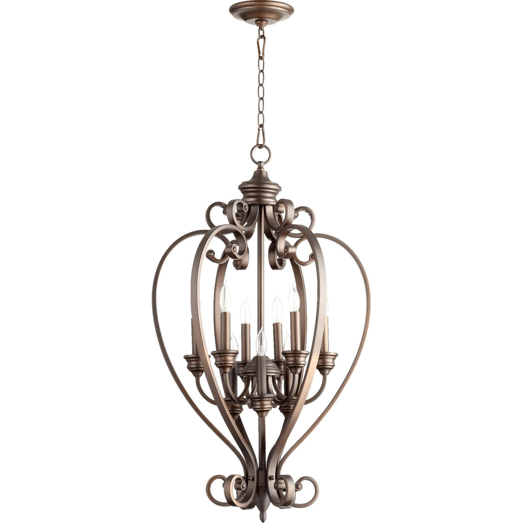 Quorum Bryant 6854-9-86 Entry Pendant Chandelier - Oiled Bronze