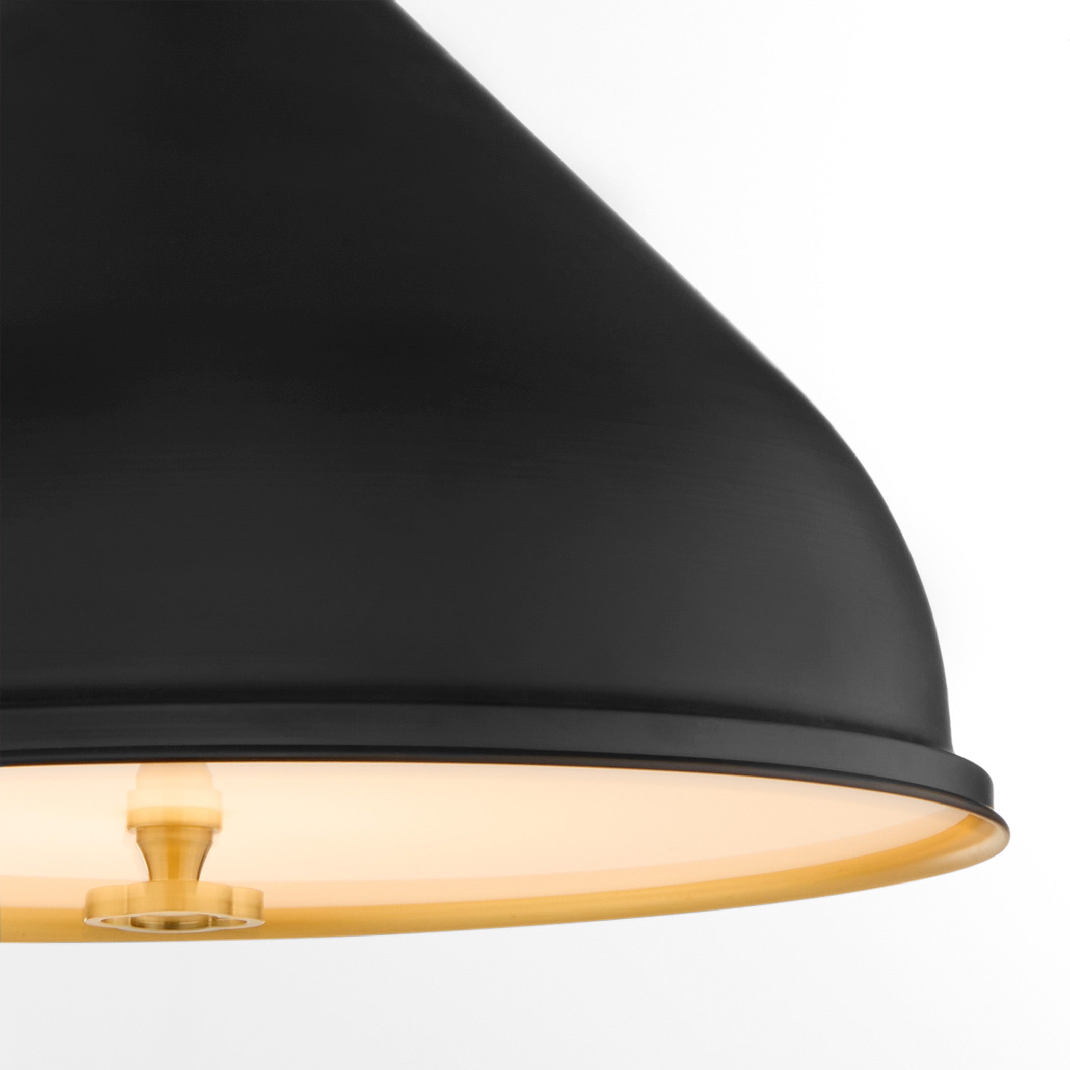 Quorum Bonnel 6863-16-5980 Pendant, UL Damp Rated, Matte Black|Aged Brass