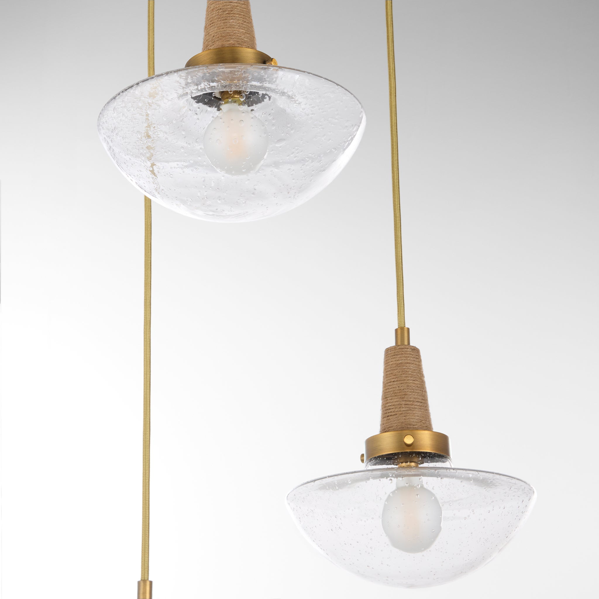 Quorum 692-3-47 Pendant, UL Damp Rated, Brushed Brass
