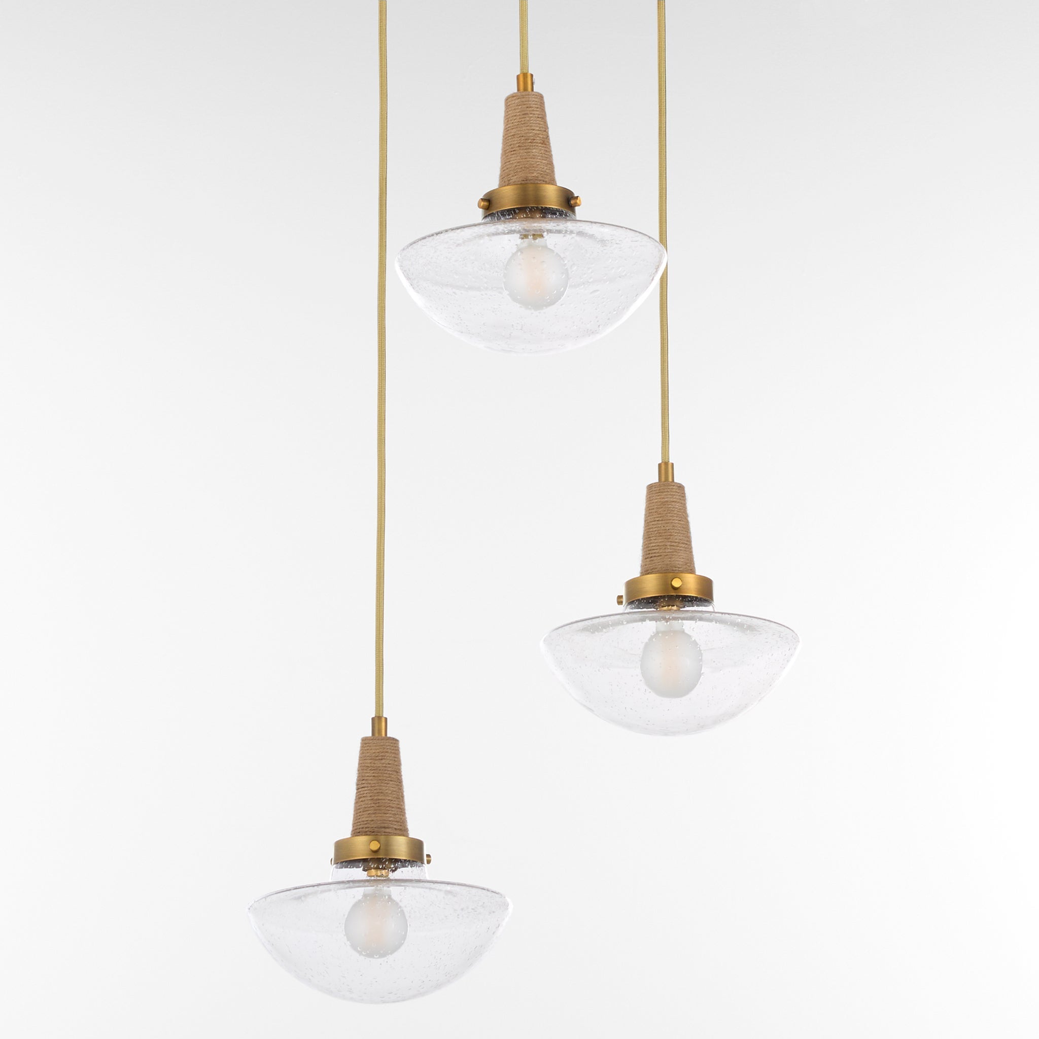Quorum 692-3-47 Pendant, UL Damp Rated, Brushed Brass