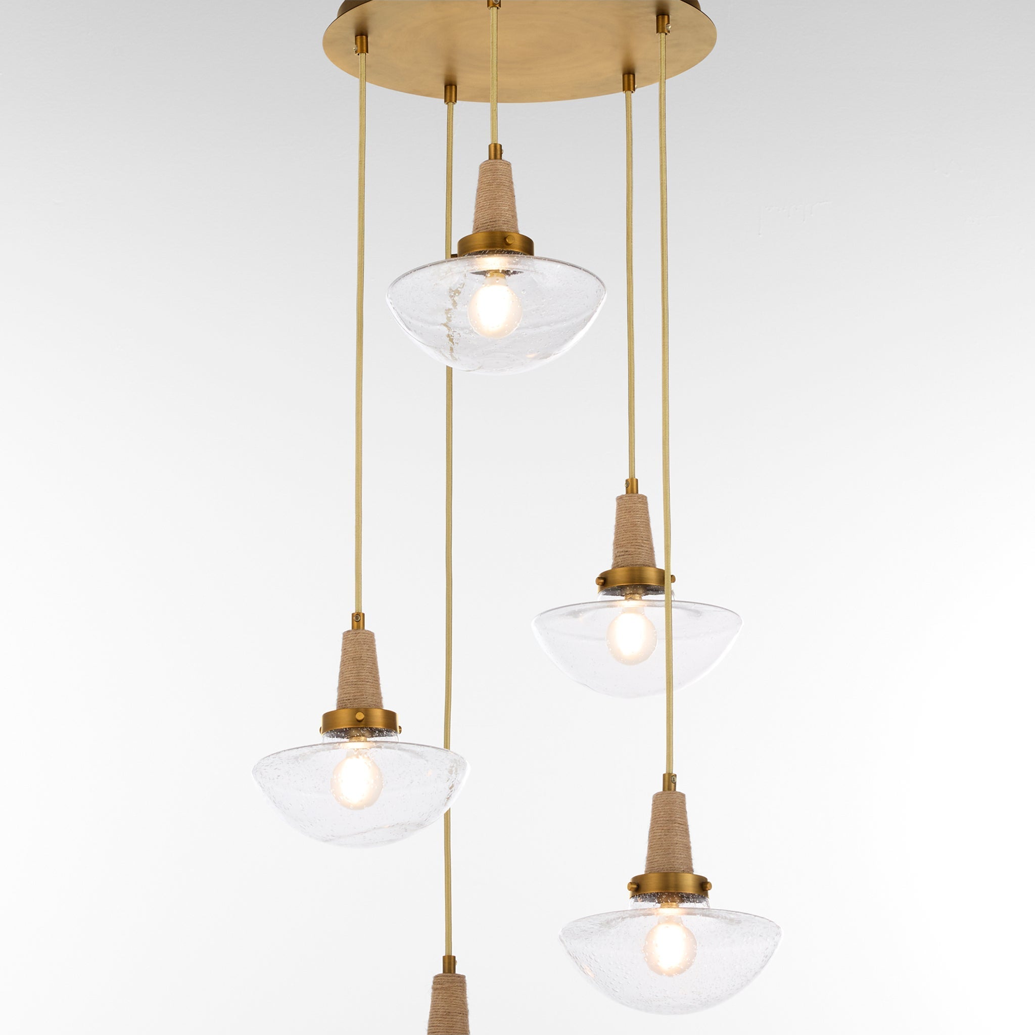 Quorum 692-5-47 Pendant, UL Damp Rated, Brushed Brass