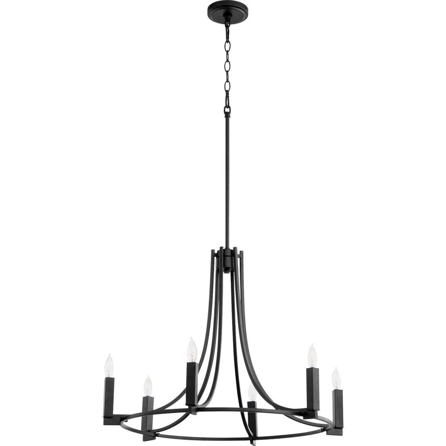 Quorum Olympus 696-6-69 Chandelier - Textured Black