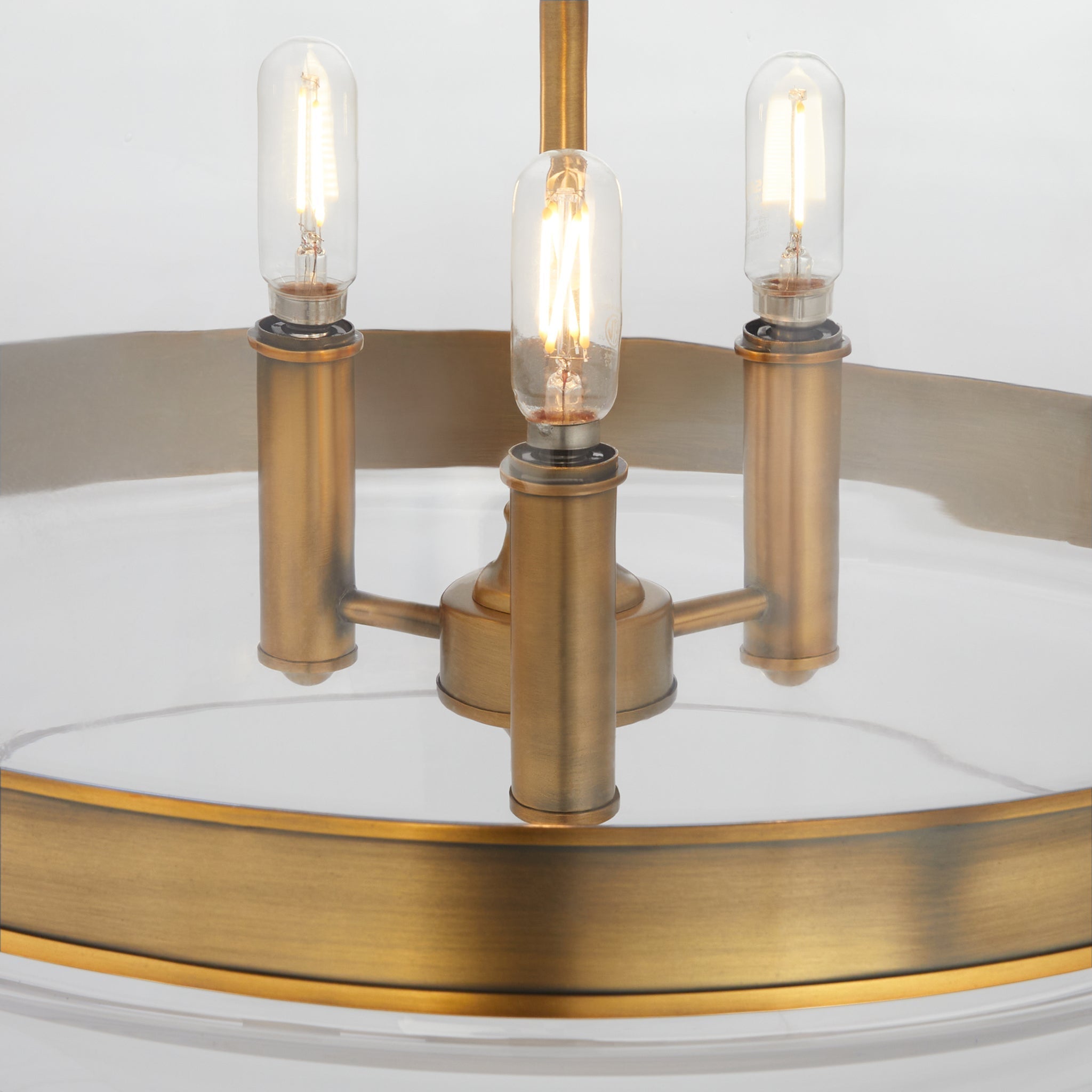 Quorum 8002-3-47 Pendant, UL Damp Rated, Brushed Brass