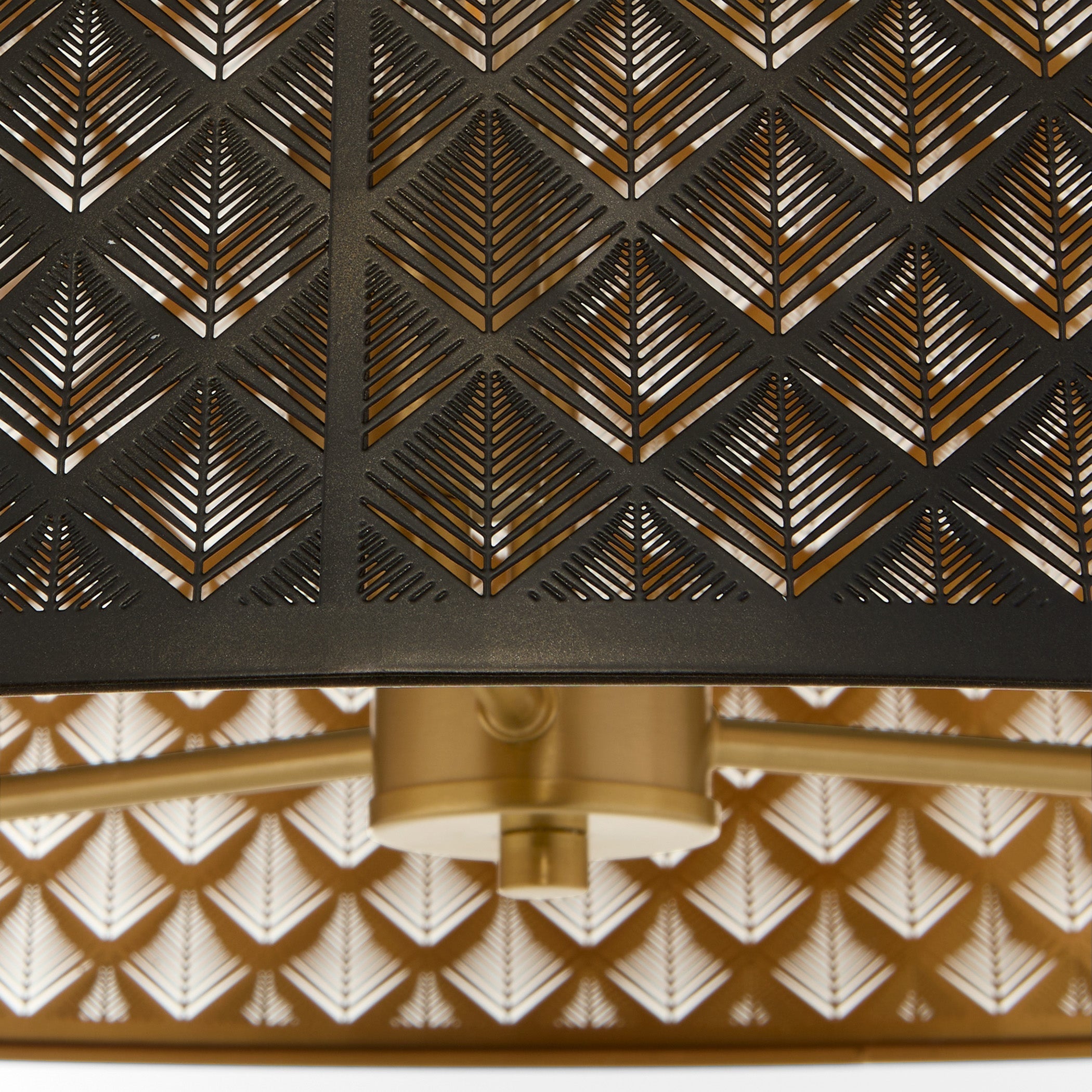 Quorum 8217-3-5980 Pendant, UL Damp Rated, Matte Black|Aged Brass