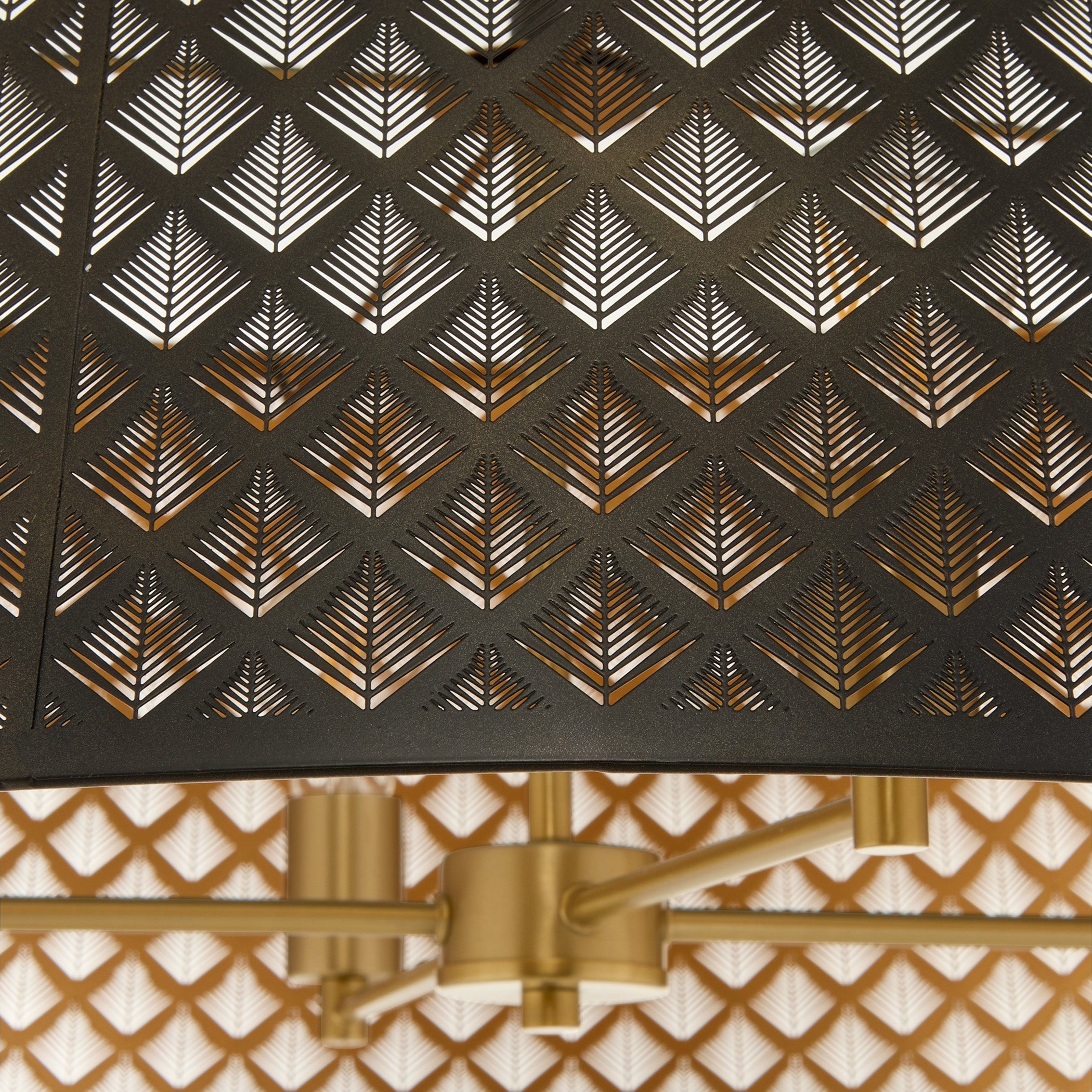 Quorum 8217-4-5980 Pendant, UL Damp Rated, Matte Black|Aged Brass