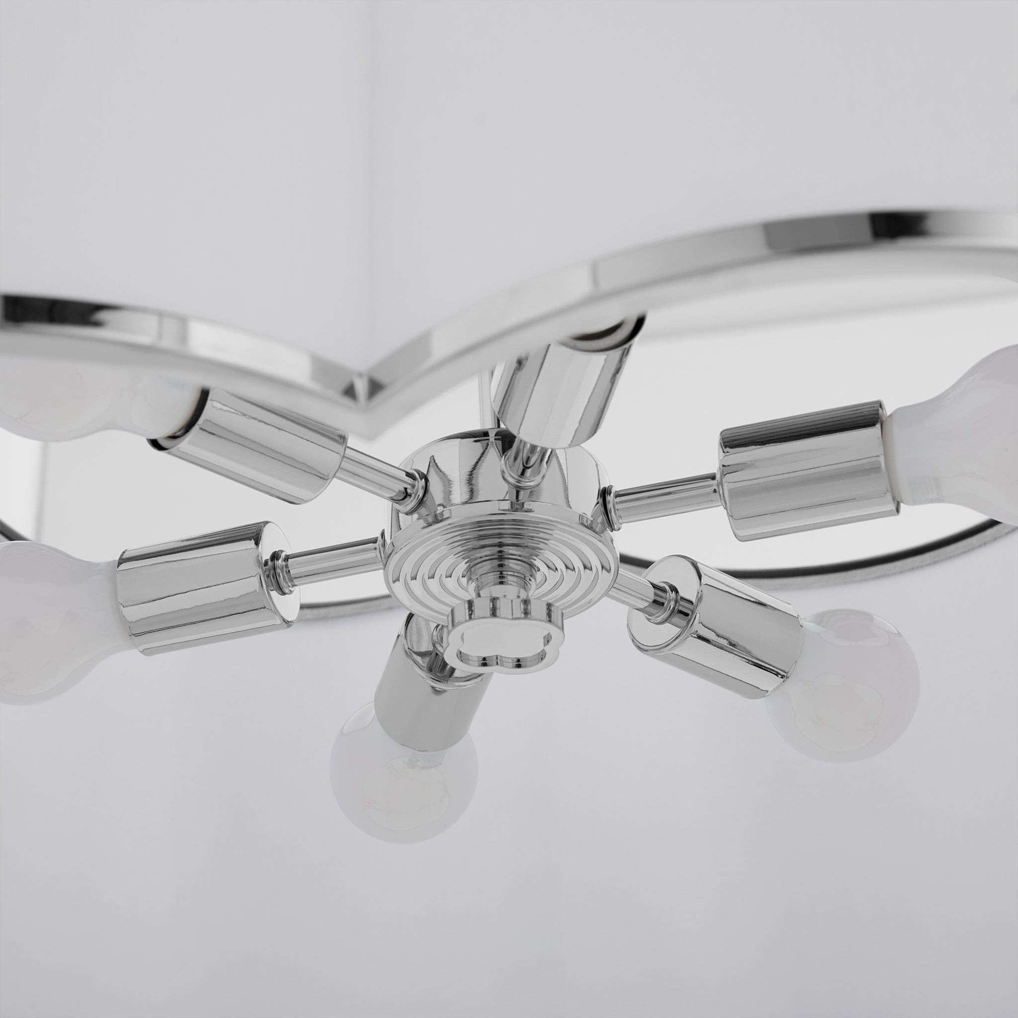 Quorum 8228-6-14 Pendant Light Fixture, UL Damp Rated, Chrome