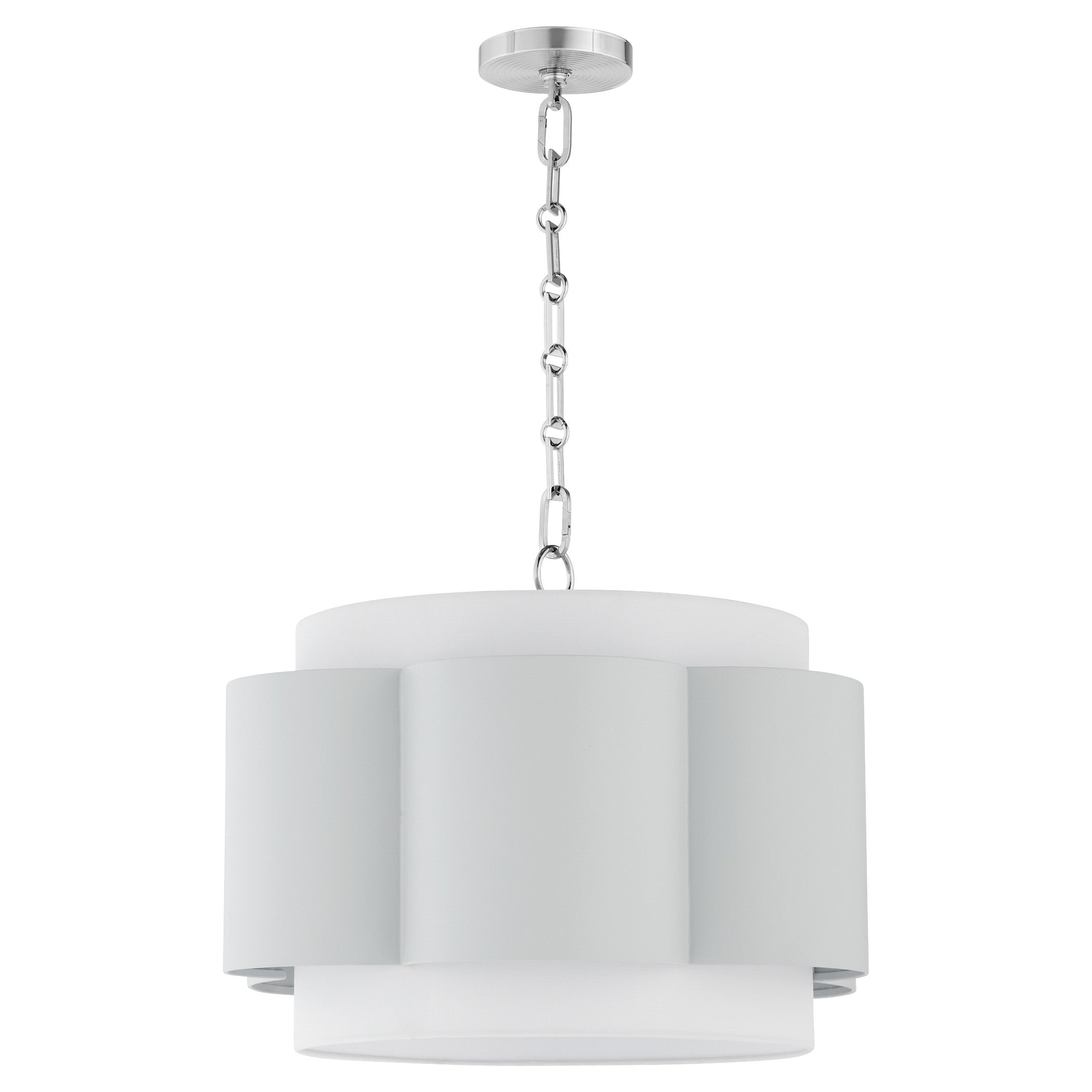Quorum Belinder 8229-4-3114 Pendant, UL Damp Rated, Brittany Blue|Chrome