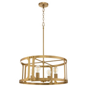 Quorum 8231-4-47 Pendant, UL Damp Rated, Brushed Brass