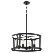 Quorum Colburn 8231-4-59 Pendant, UL Damp Rated, Matte Black