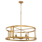 Quorum 8231-5-47 Pendant, UL Damp Rated, Brushed Brass