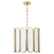 Quorum International BELINDER 824-4-80 Pendant Contemporary - Aged Brass