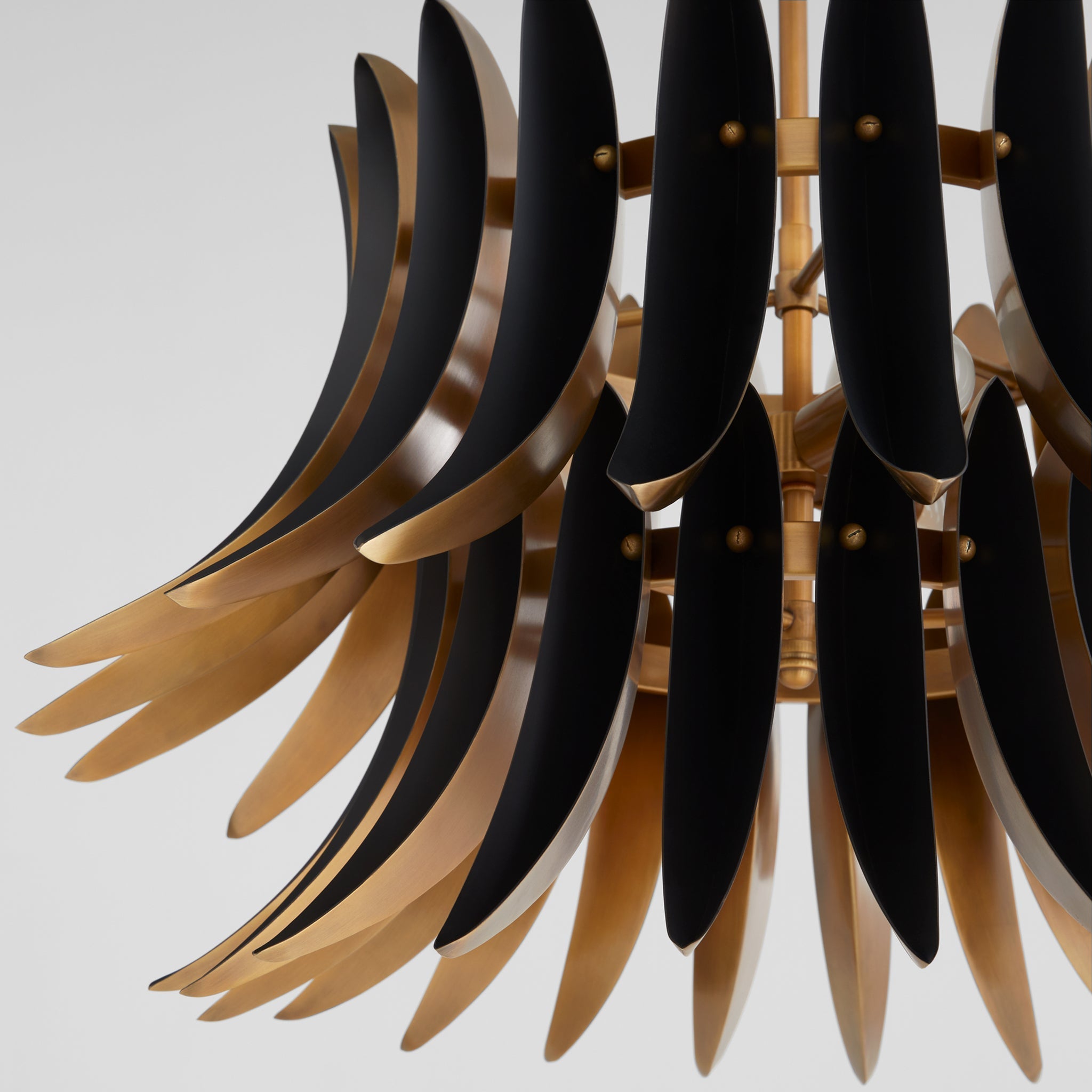 Quorum Aldridge 825-3-5659 Pendant, UL Damp Rated, Brushed Brass|Matte Black