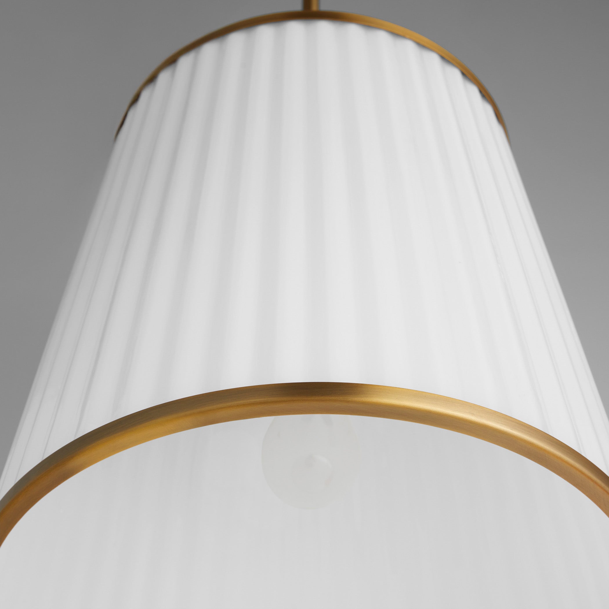 Quorum Marlon 8309-3-47 Pendant, UL Damp Rated, Brushed Brass