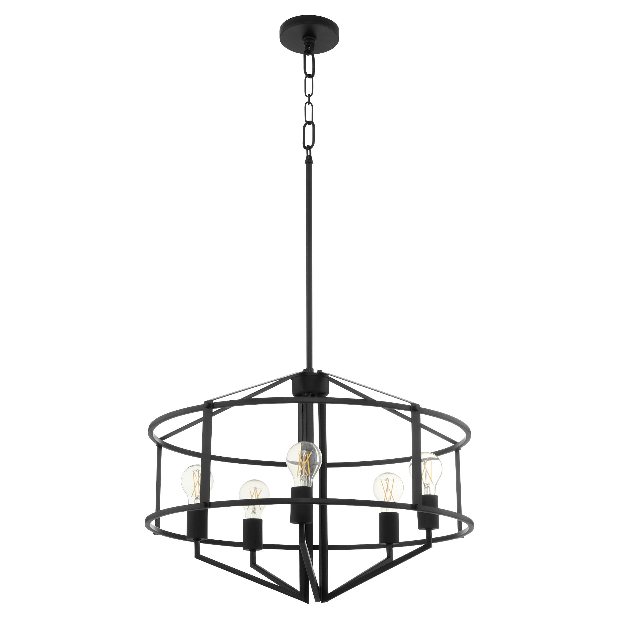 Quorum Tobin 8373-5-59 Pendant, UL Damp Rated, Matte Black
