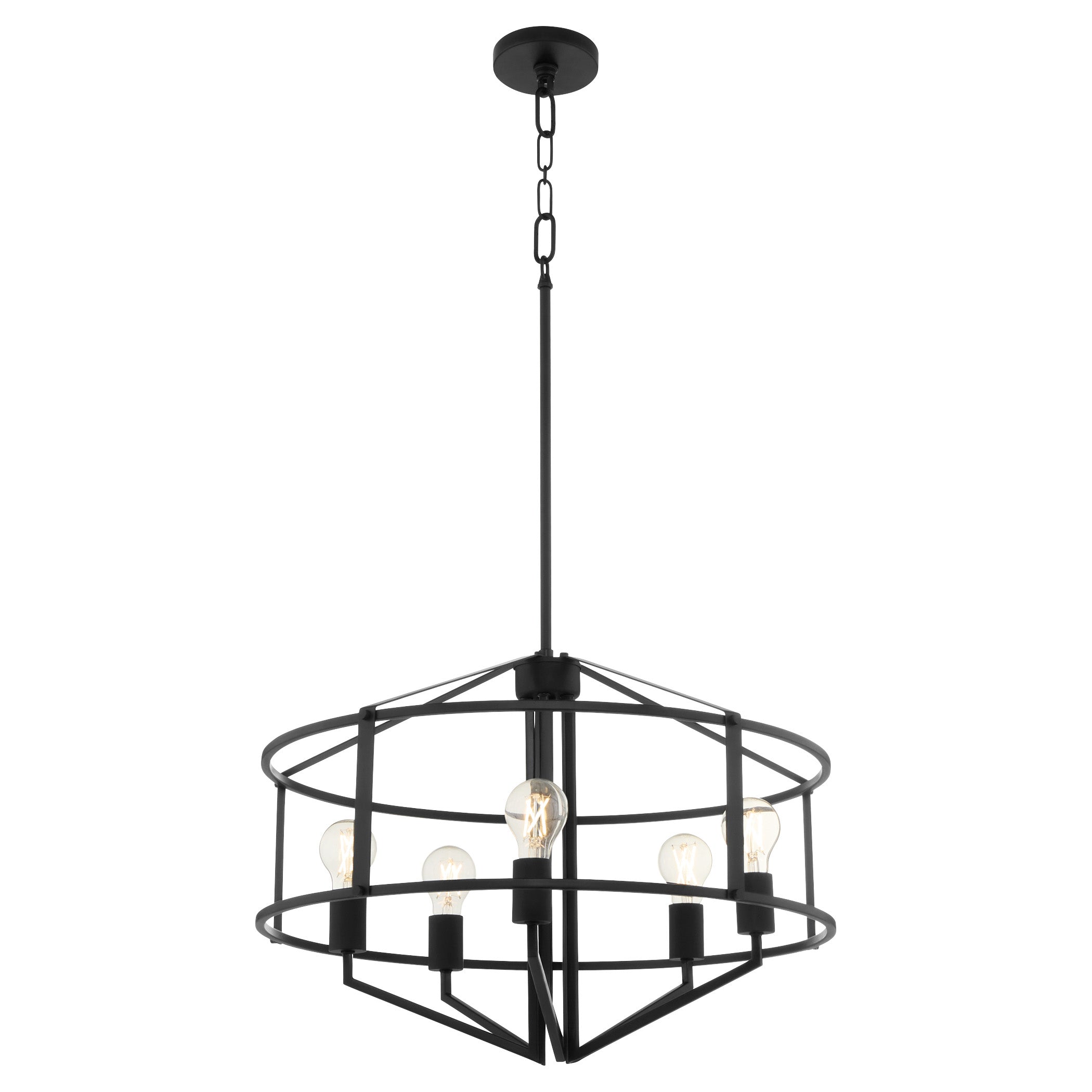 Quorum Tobin 8373-5-59 Pendant, UL Damp Rated, Matte Black