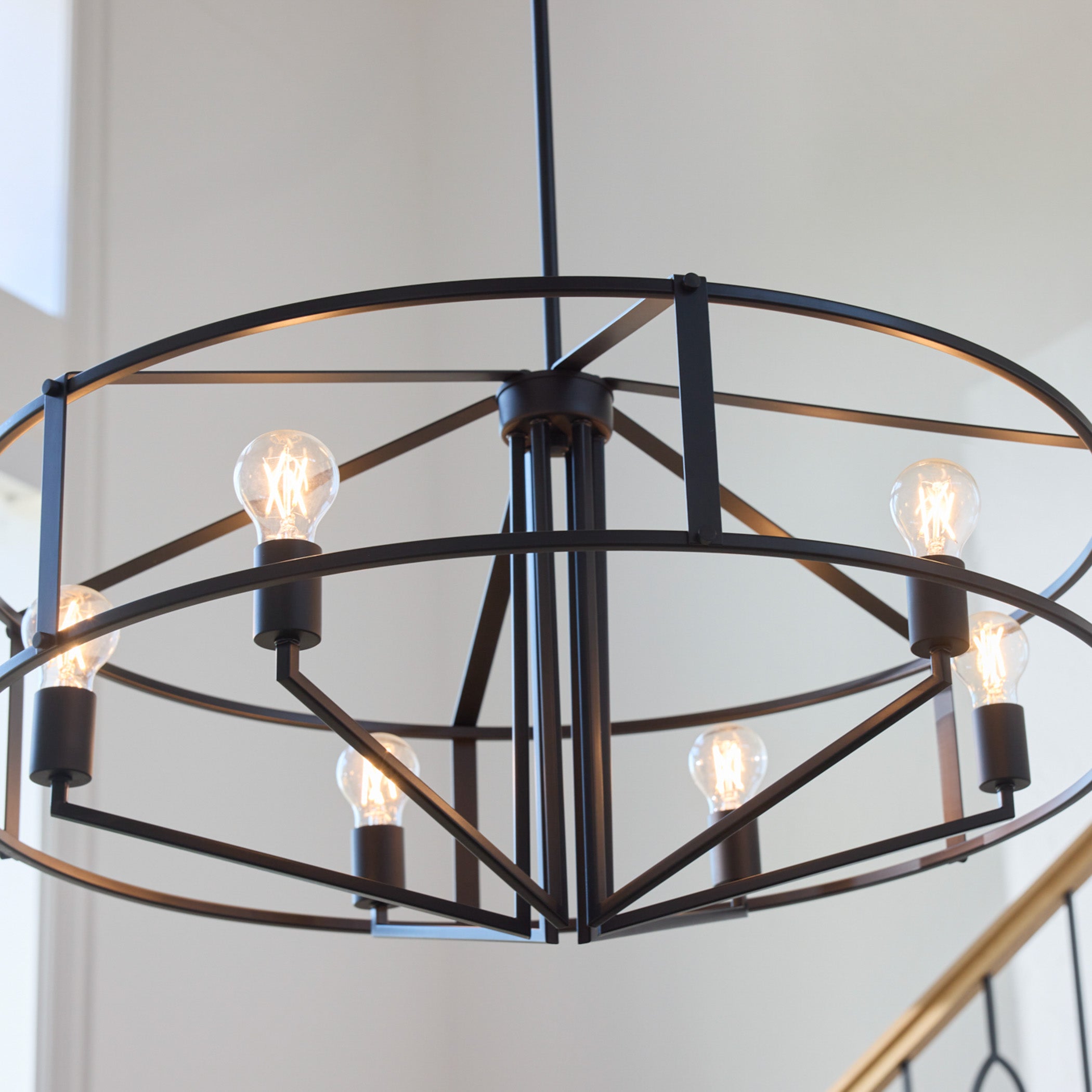 Quorum Tobin 8373-6-59 Pendant, UL Damp Rated, Matte Black