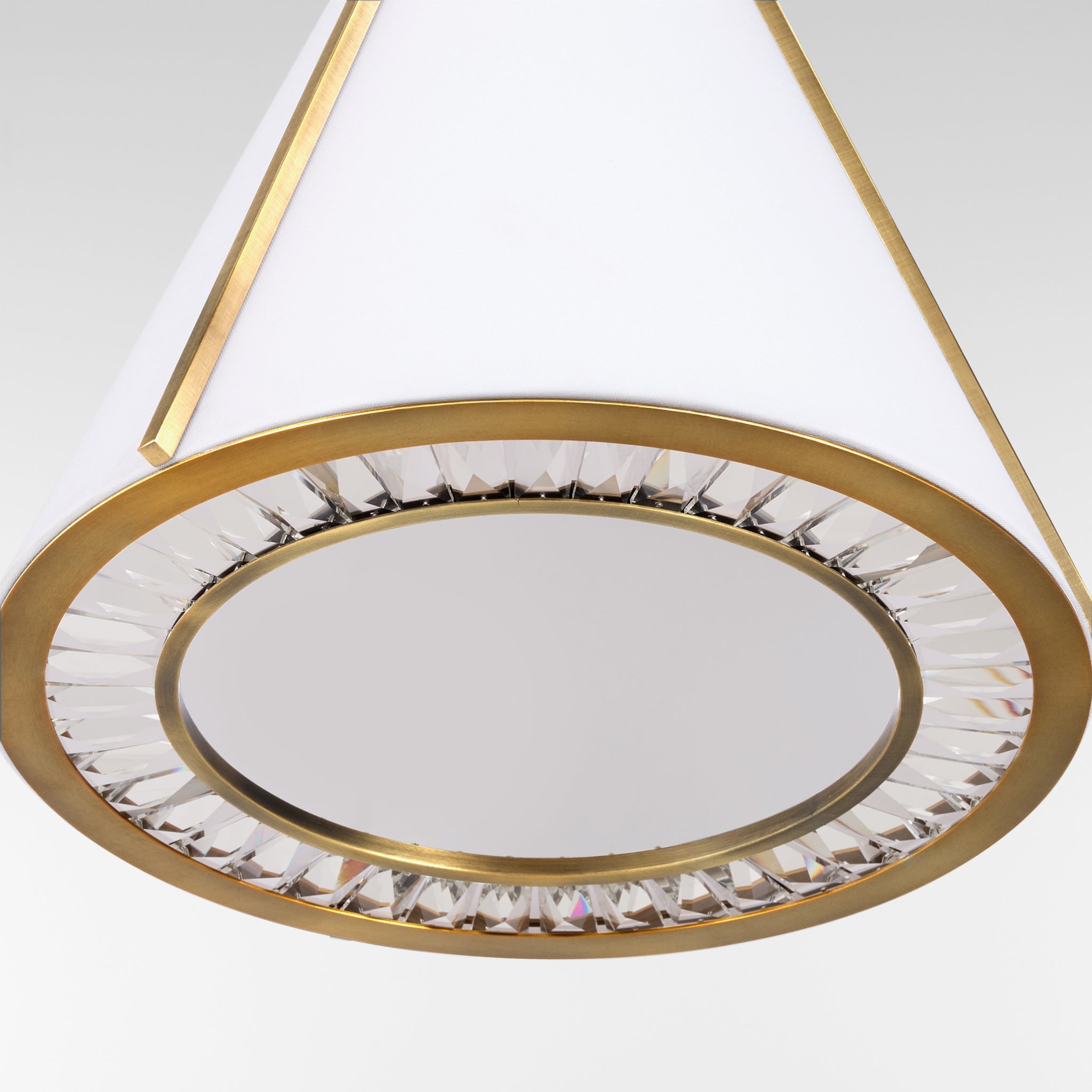 Quorum Gorham 8382-3-47 Pendant, UL Damp Rated, Brushed Brass