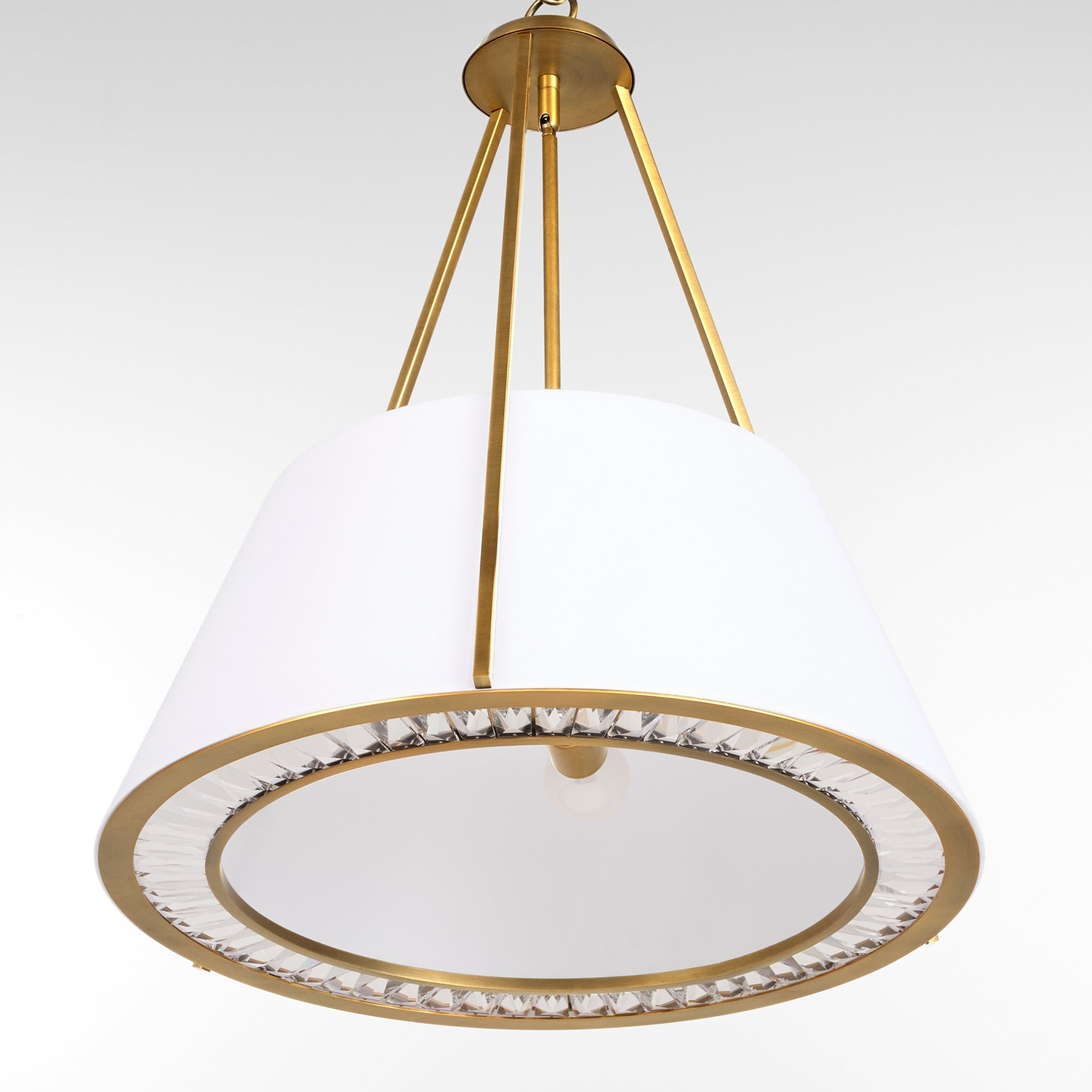 Quorum 8382-4-47 Pendant, UL Damp Rated, Brushed Brass
