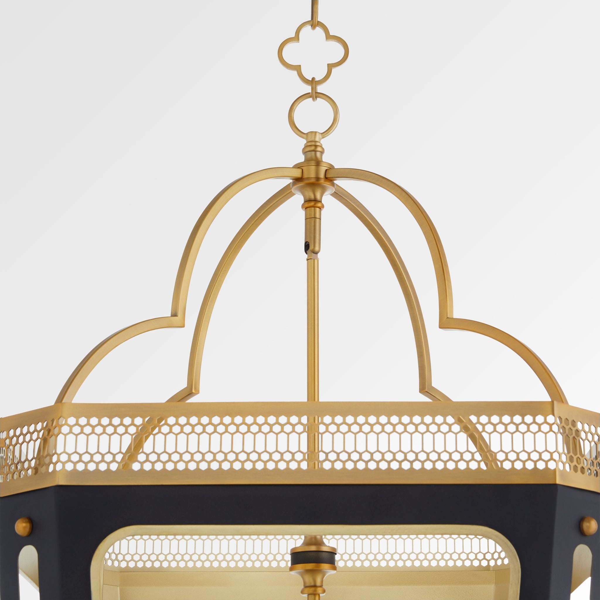 Quorum 840-8-5947 Pendant, UL Damp Rated, Matte Black|Brushed Brass