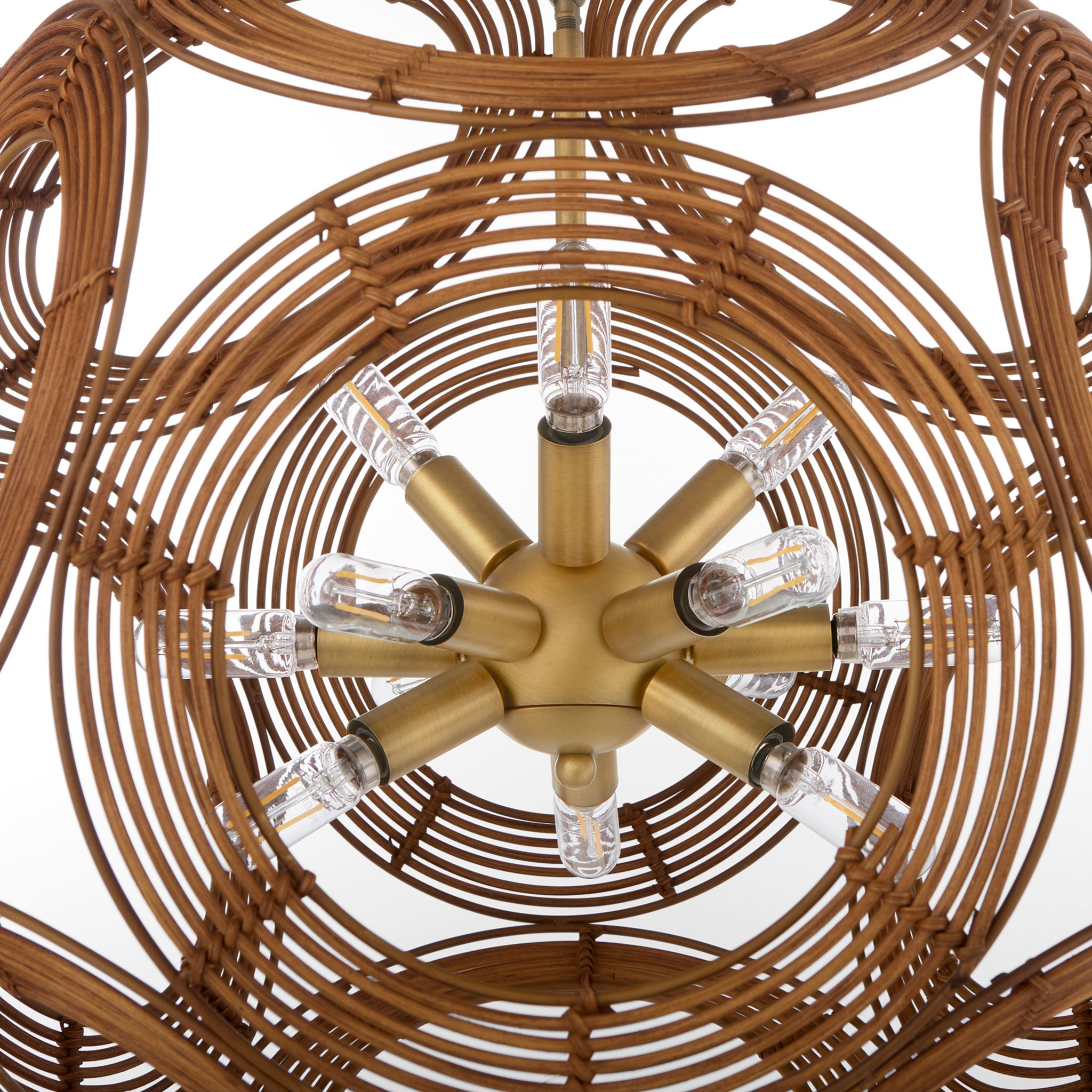 Quorum Kalio 852-22-47 Pendant, UL Damp Rated, Brushed Brass