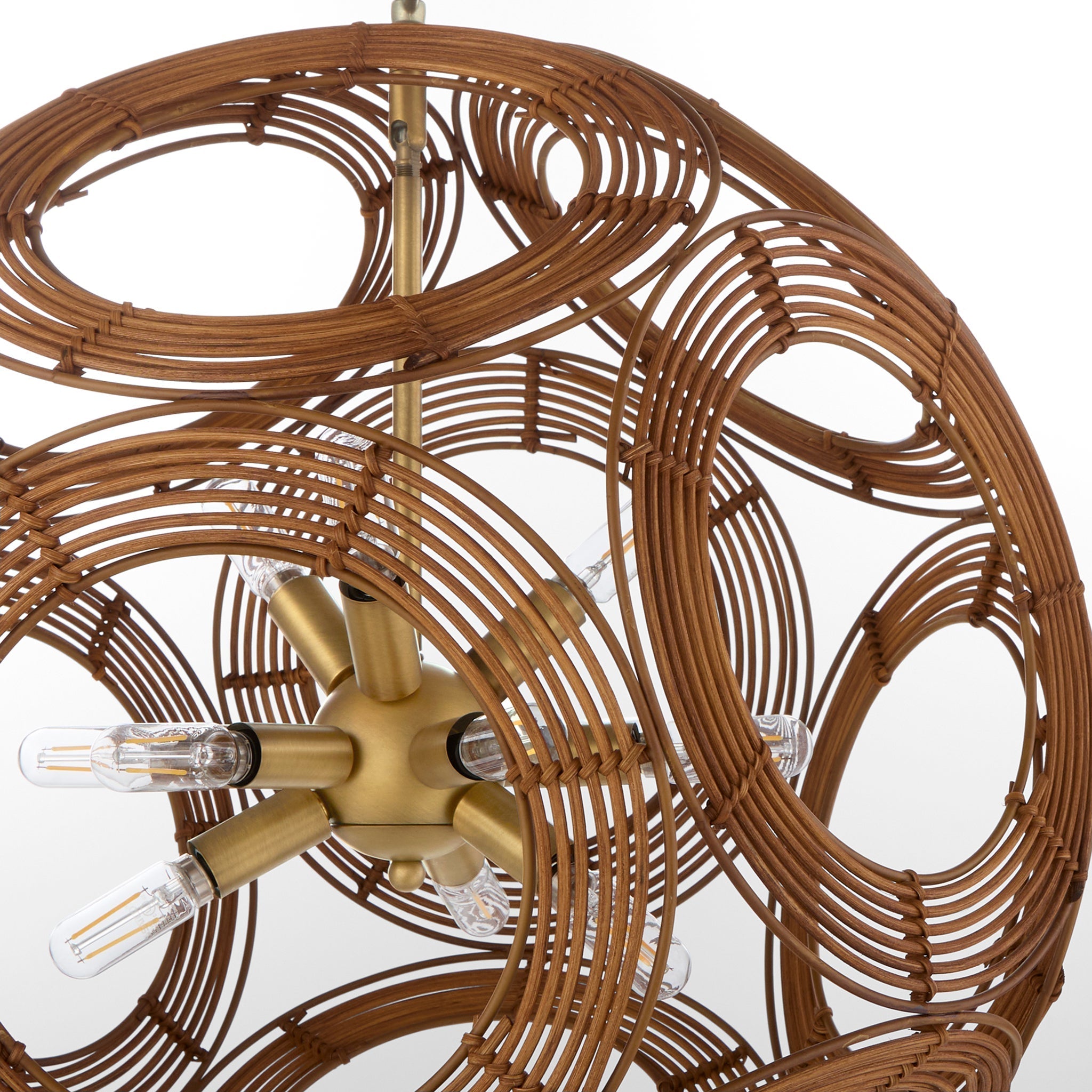 Quorum Kalio 852-22-47 Pendant, UL Damp Rated, Brushed Brass