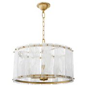 Quorum 8575-4-80 Pendant, UL Damp Rated, Aged Brass