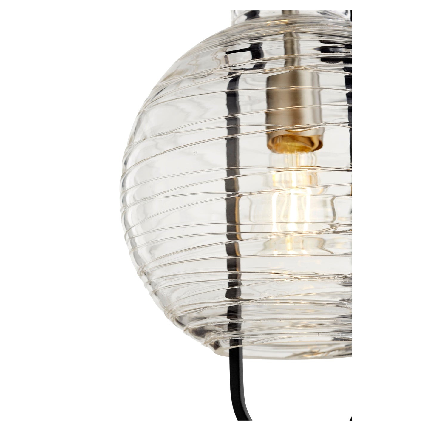 Quorum 89-10-6965 Pendant - Textured Black W/ Satin Nickel