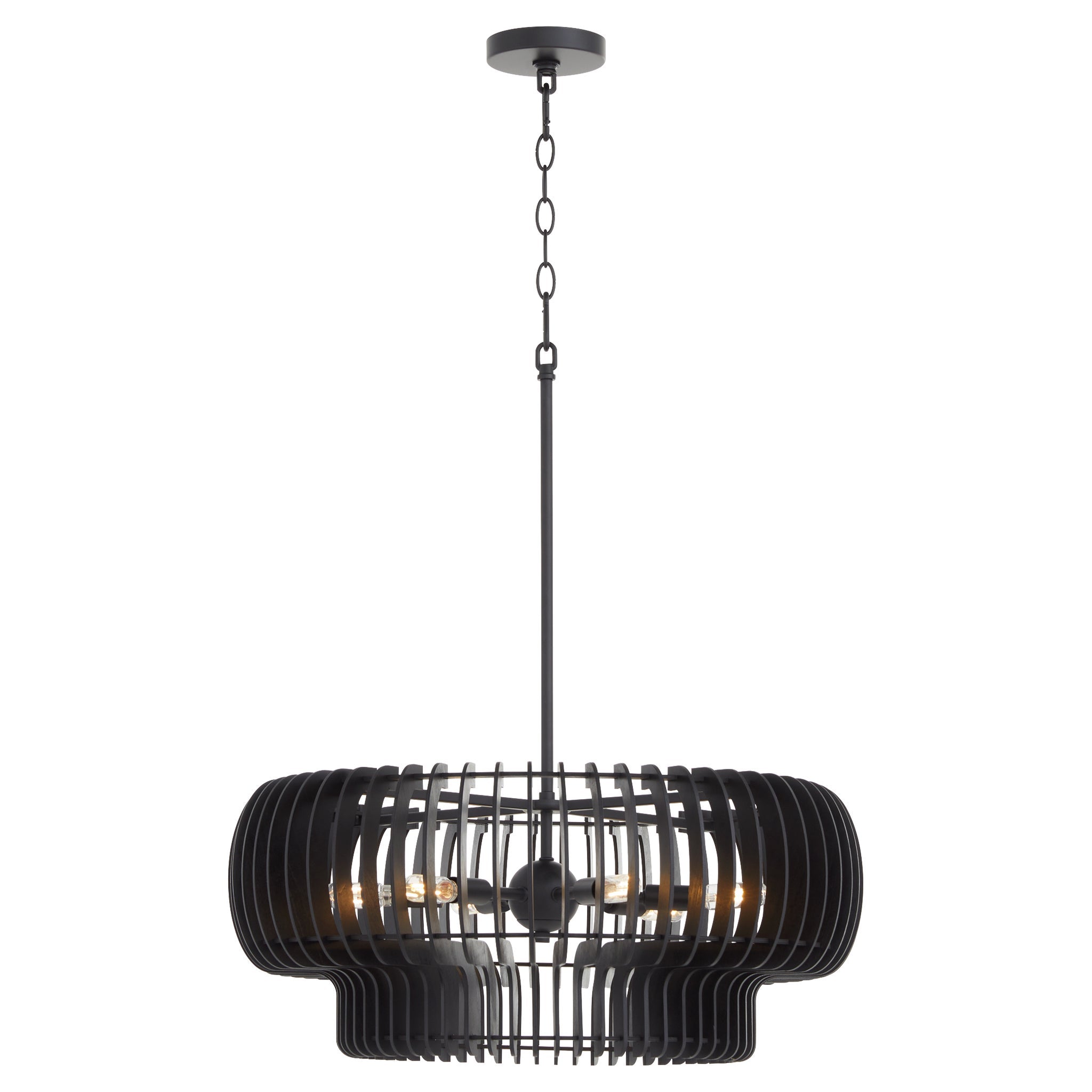 Quorum Harrelson 8905-6-59 Pendant, UL Damp Rated, Matte Black