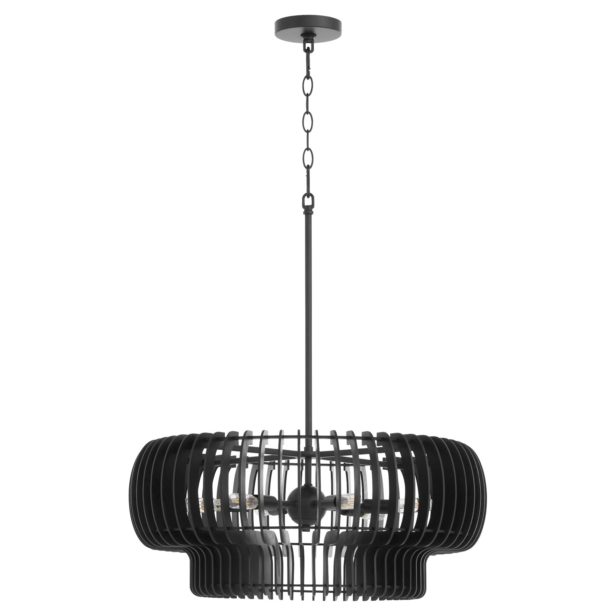 Quorum Harrelson 8905-6-59 Pendant, UL Damp Rated, Matte Black