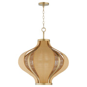 Quorum Monroe 892-3-80 Pendant, UL Damp Rated, Aged Brass