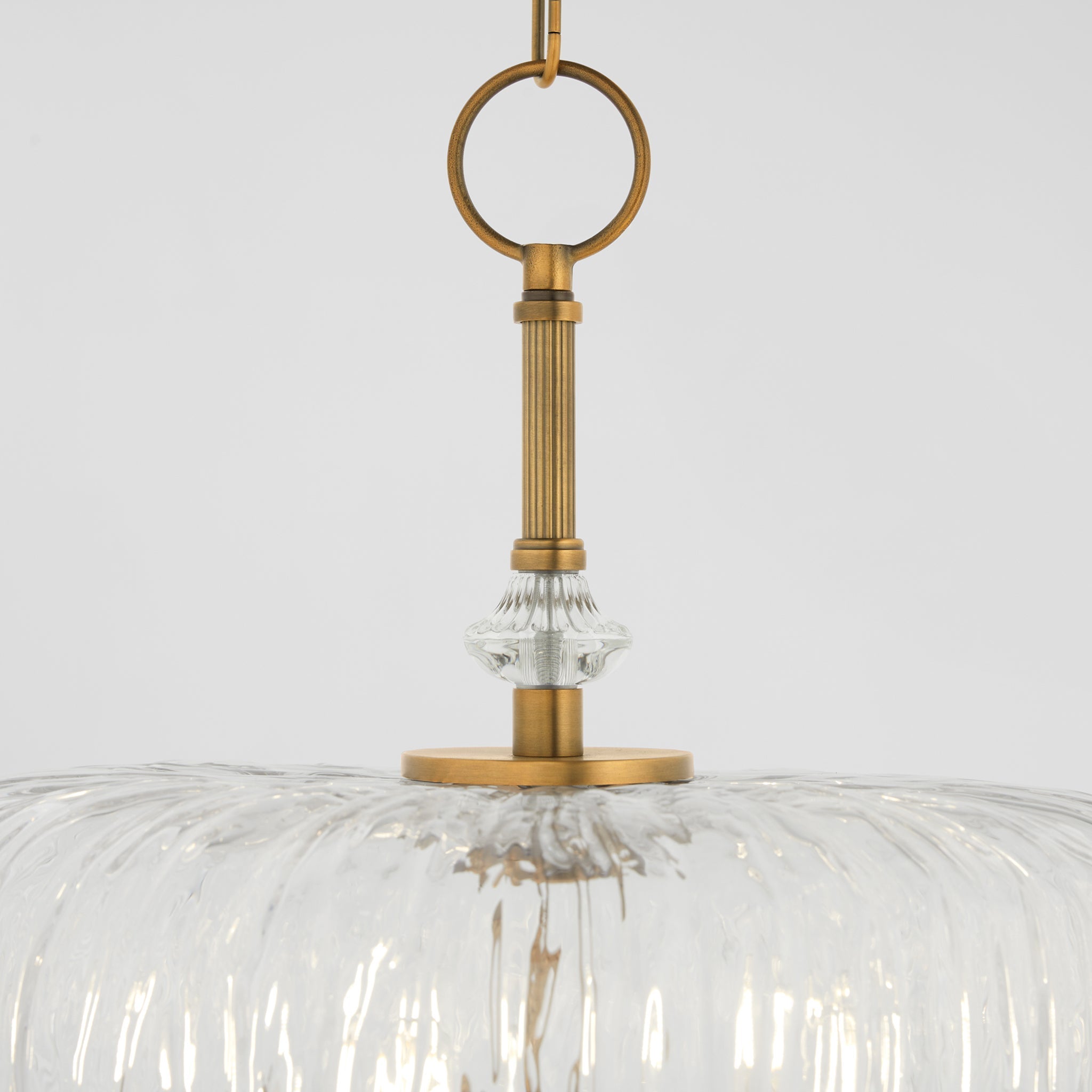Quorum Meriam 893-5-47 Pendant, UL Damp Rated, Brushed Brass