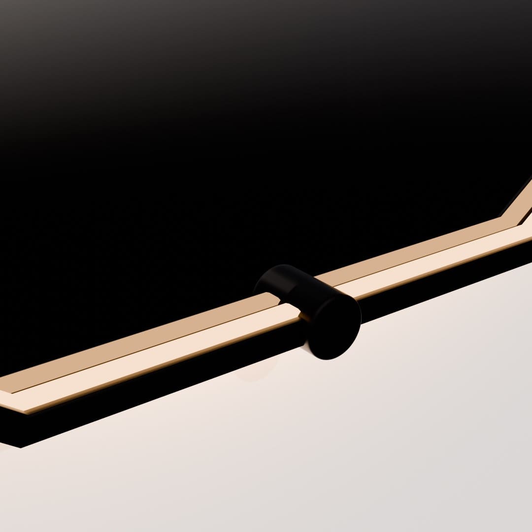 Oxygen Deca 3-1003-15 Lighted LED Mirror 36 Inch - Black Frame