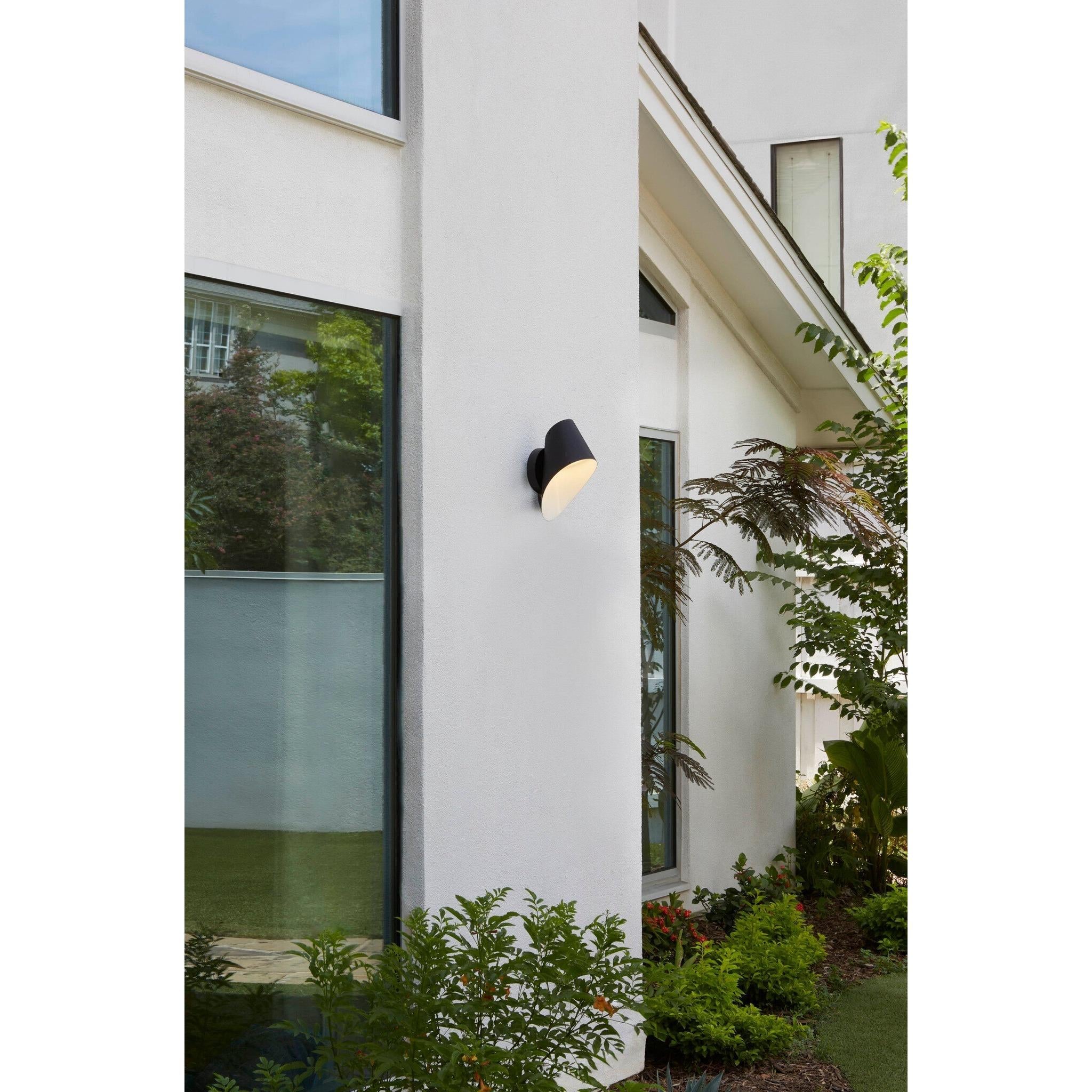 Oxygen LOTTIE 3-738-15 LED Wall Sconce Light Coastal Grade Outdoor - Black