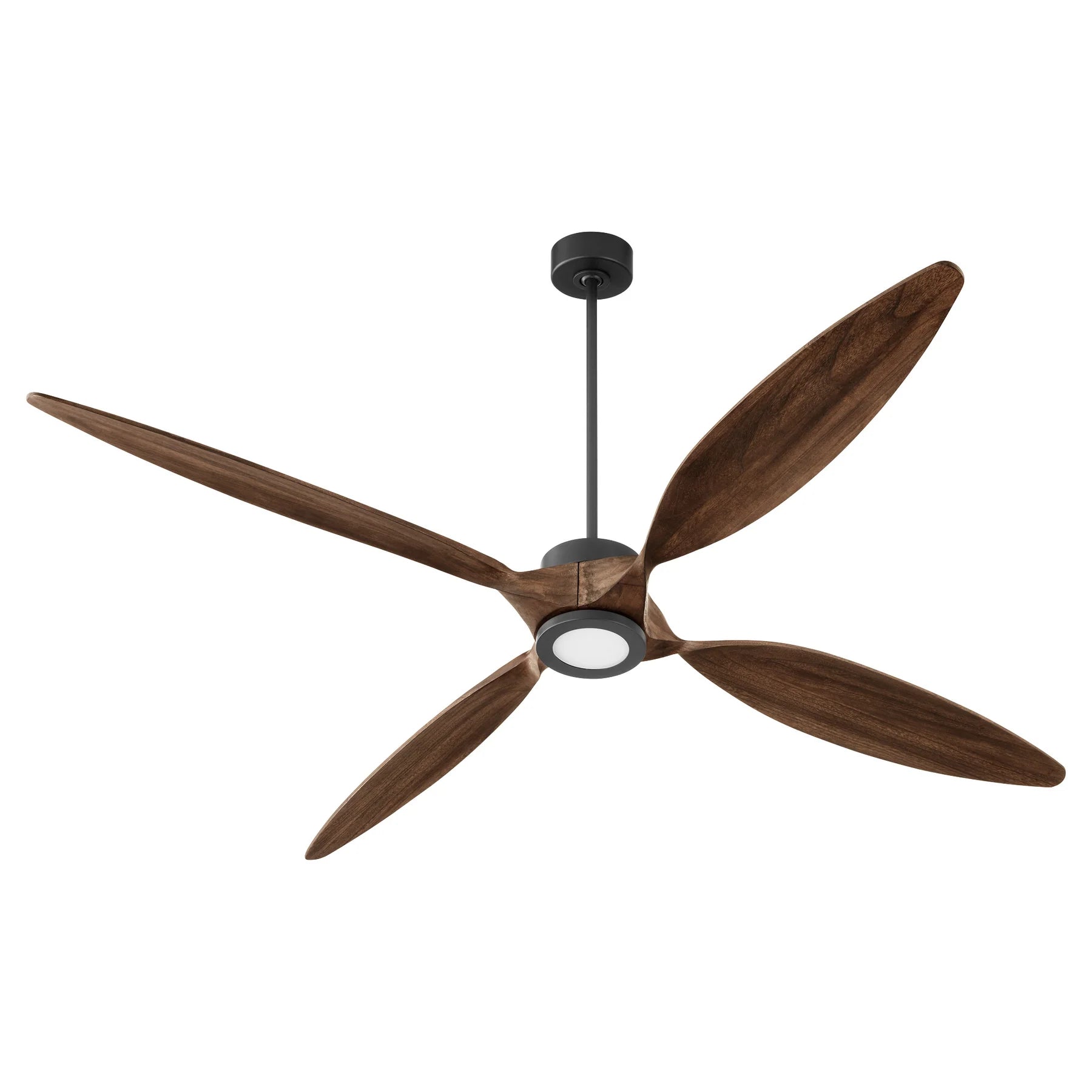 Quorum PAPILLON 28804-59 Smart by Bond Ceiling Fan, Large 80 inch blade span - WiFi Fan - Matte Black, Solid Wood Walnut Fan Blades