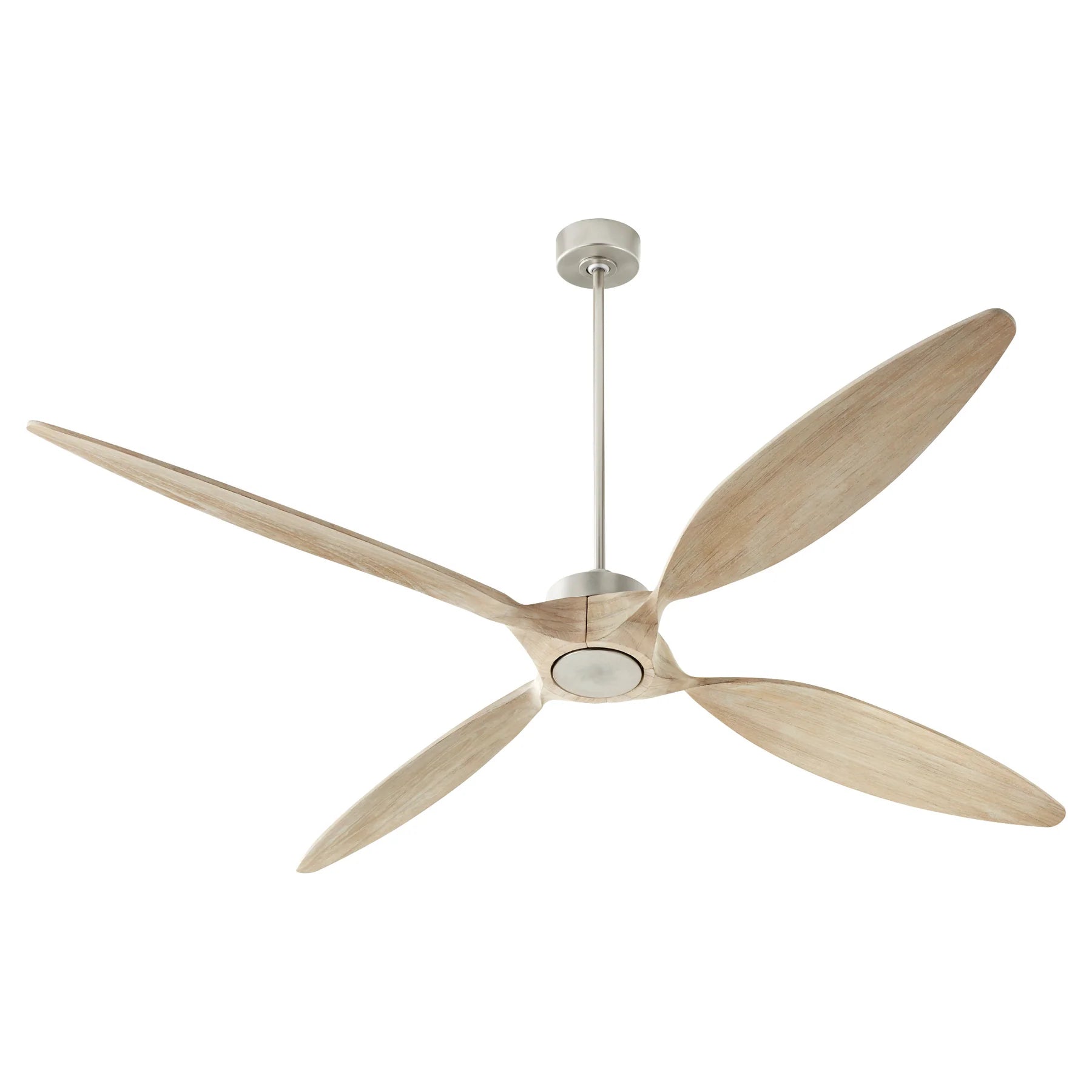 Quorum PAPILLON 28804-65 Smart by Bond Ceiling Fan, Large 80 inch blade span - WiFi Fan - Satin Nickel, Solid Wood Weathered Gray
