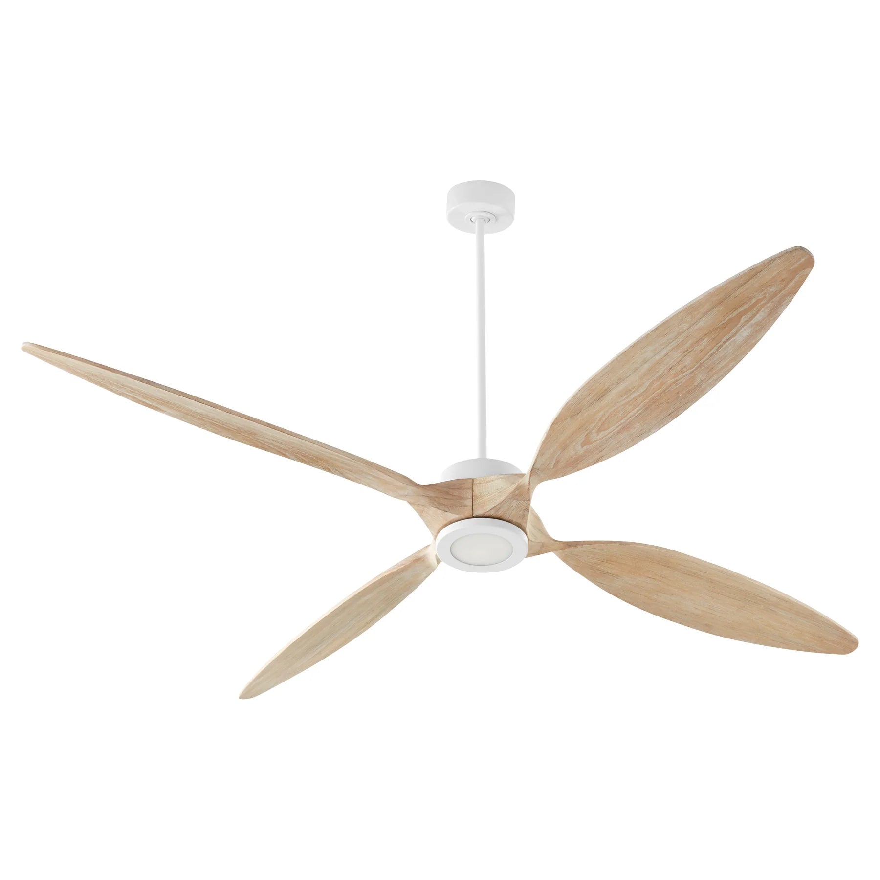 Quorum PAPILLON 28804-8 Smart by Bond Ceiling Fan, Large 80 inch blade span - WiFi Fan - Studio White, Solid Wood Weathered Gray