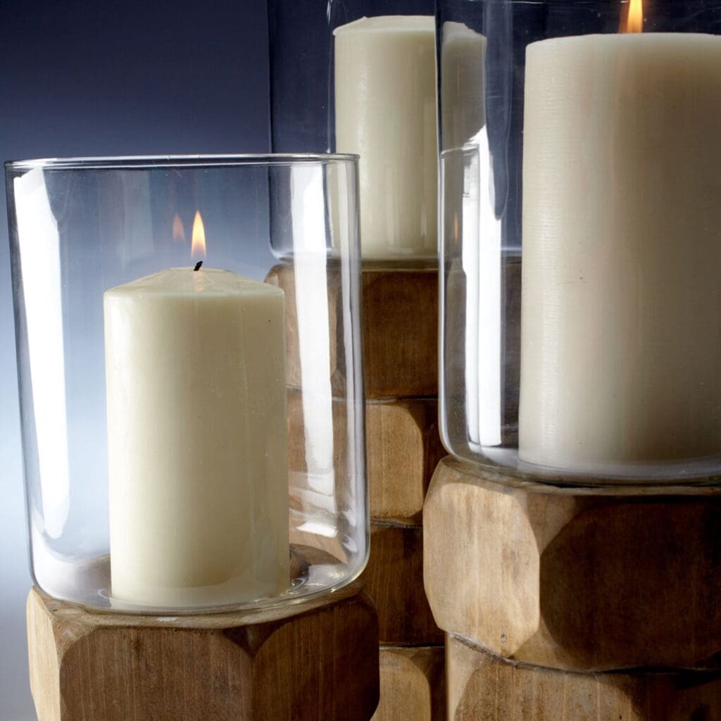 Cyan Design 04740 Hex Nut Candleholder - Natural Wood - Medium