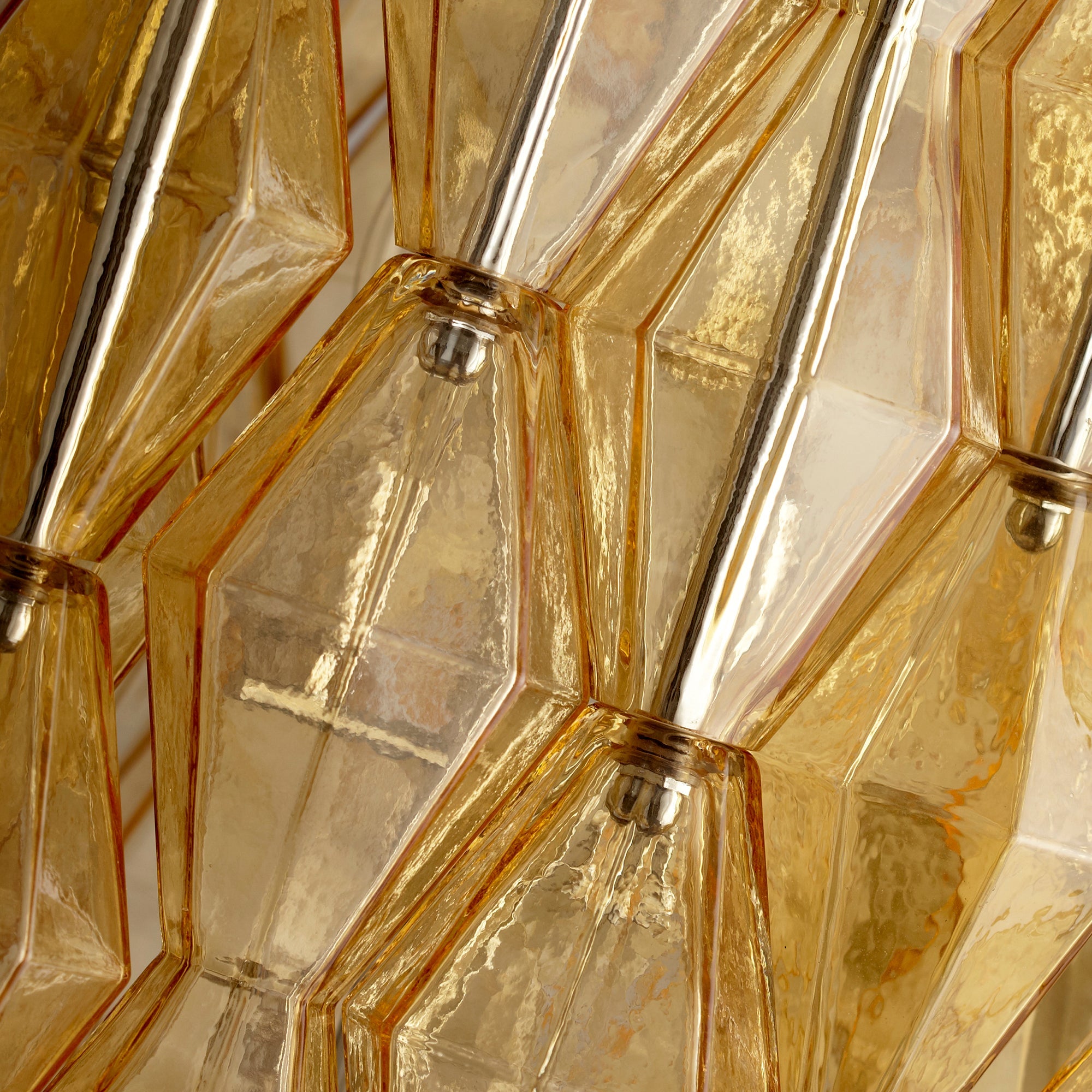 Cyan Design BOHO 05033 Pendant Light 4-Light - Chrome, Amber Glass