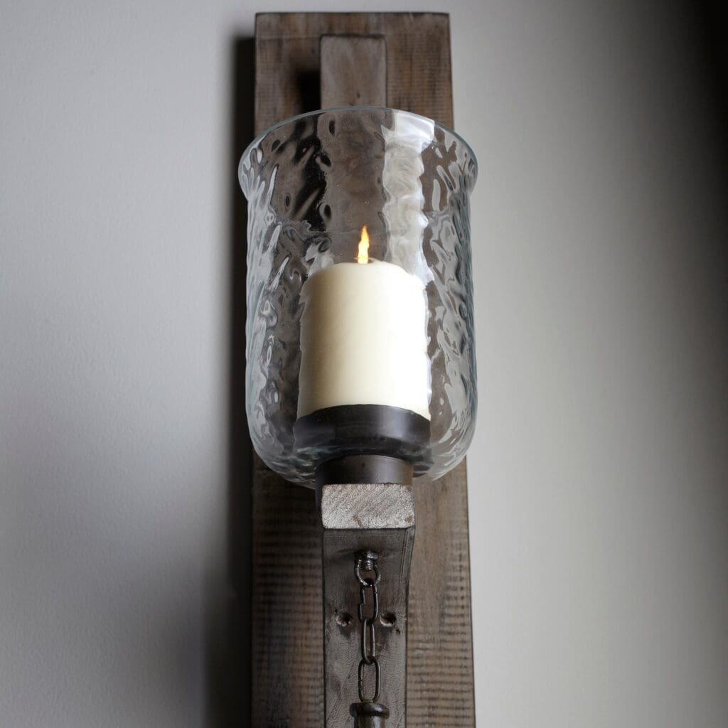 Cyan Design 05108 Giorno Wall Candleholder - Washed Oak