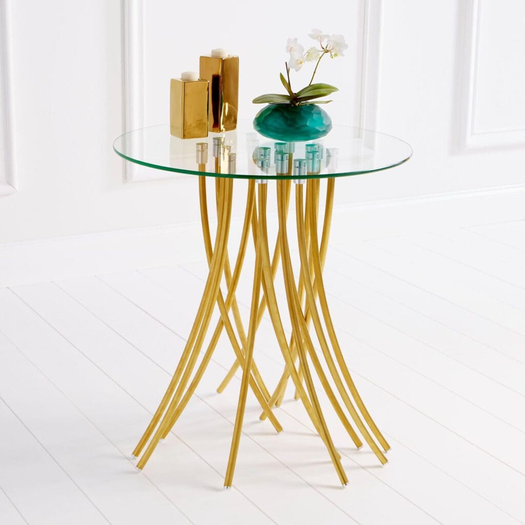 Cyan Design 08580 Tuffoli Table - Satin Brass